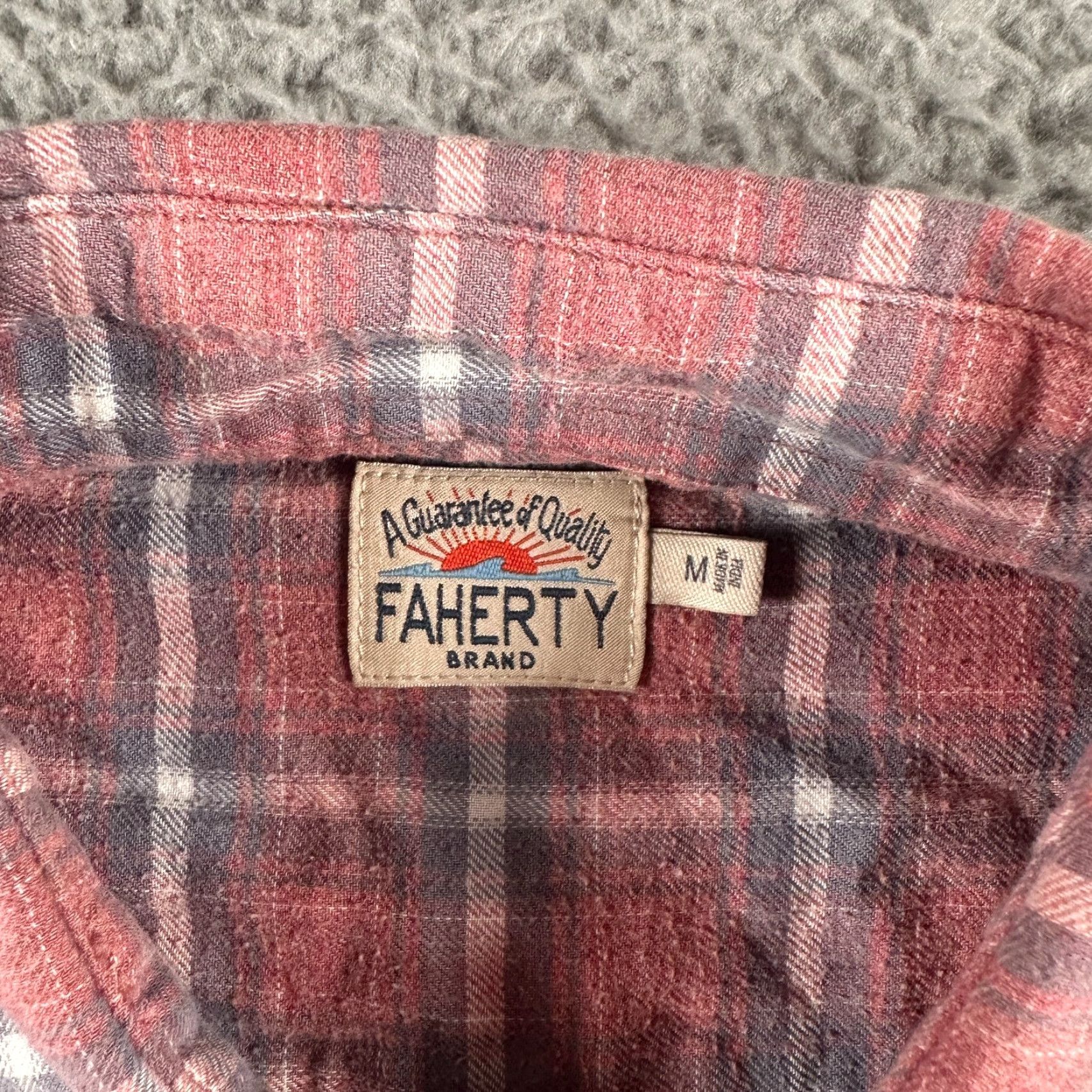 Faherty Faherty Shirt Men's Medium Plaid Flannel Button Down Long Sleeve Stretch Size US M / EU 48-50 / 2 - 4 Thumbnail