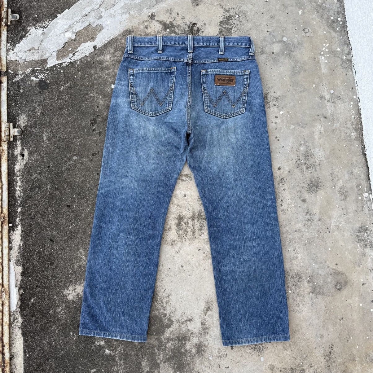Vintage × Wrangler VINTAGE WRANGLER FADED RIPPED JEANS DENIM PANTS Size US 34 / EU 50 - 2 Thumbnail