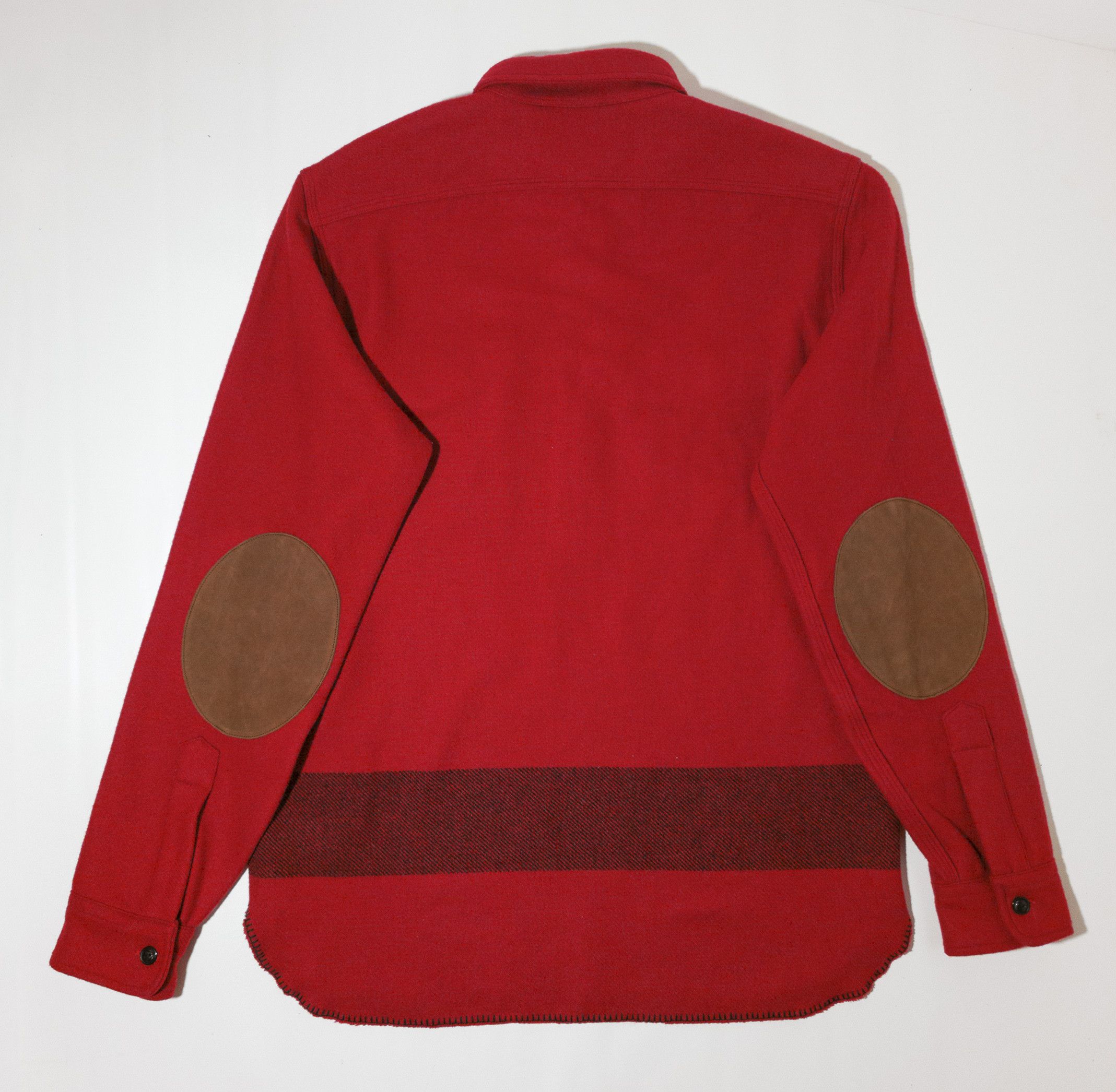 Polo Ralph Lauren MSRP~350€ Overshirt Wool Tweed + Leather, Mounties Style Red Size US S / EU 44-46 / 1 - 7 Thumbnail