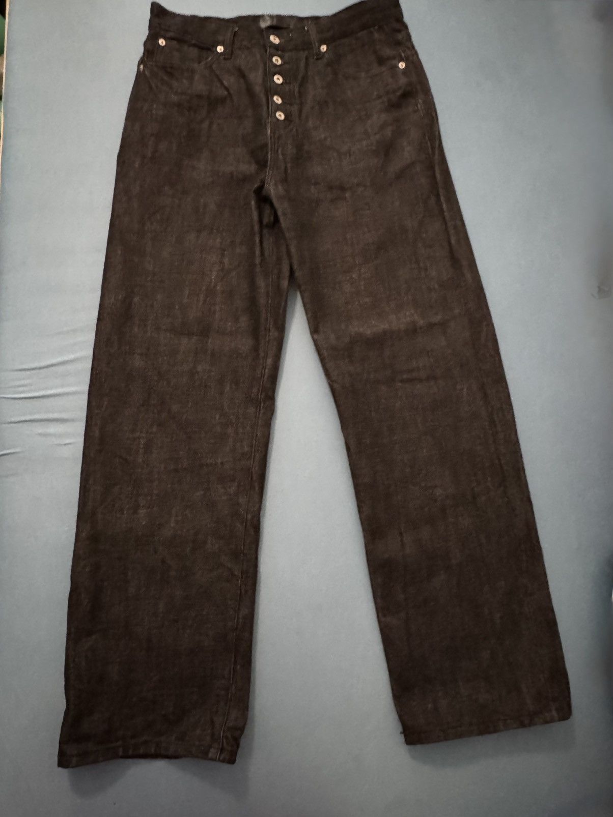 No Faith Studios RAW DENIM JAPANESE RELAXED FIT BLACK Size US 32 / EU 48 - 2 Thumbnail