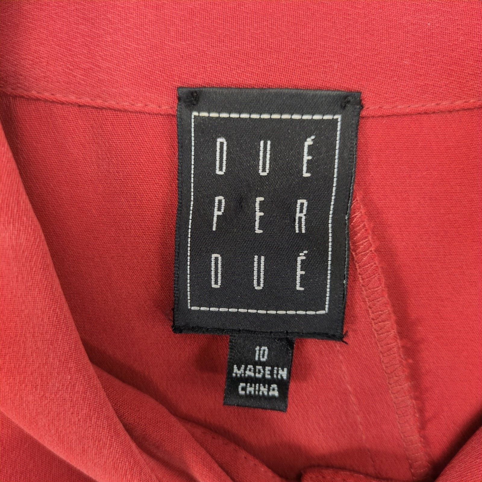 Other Due Per Due Women's 10 Button Up 100% Silk Blouse Size L / US 10 / IT 46 - 3 Thumbnail