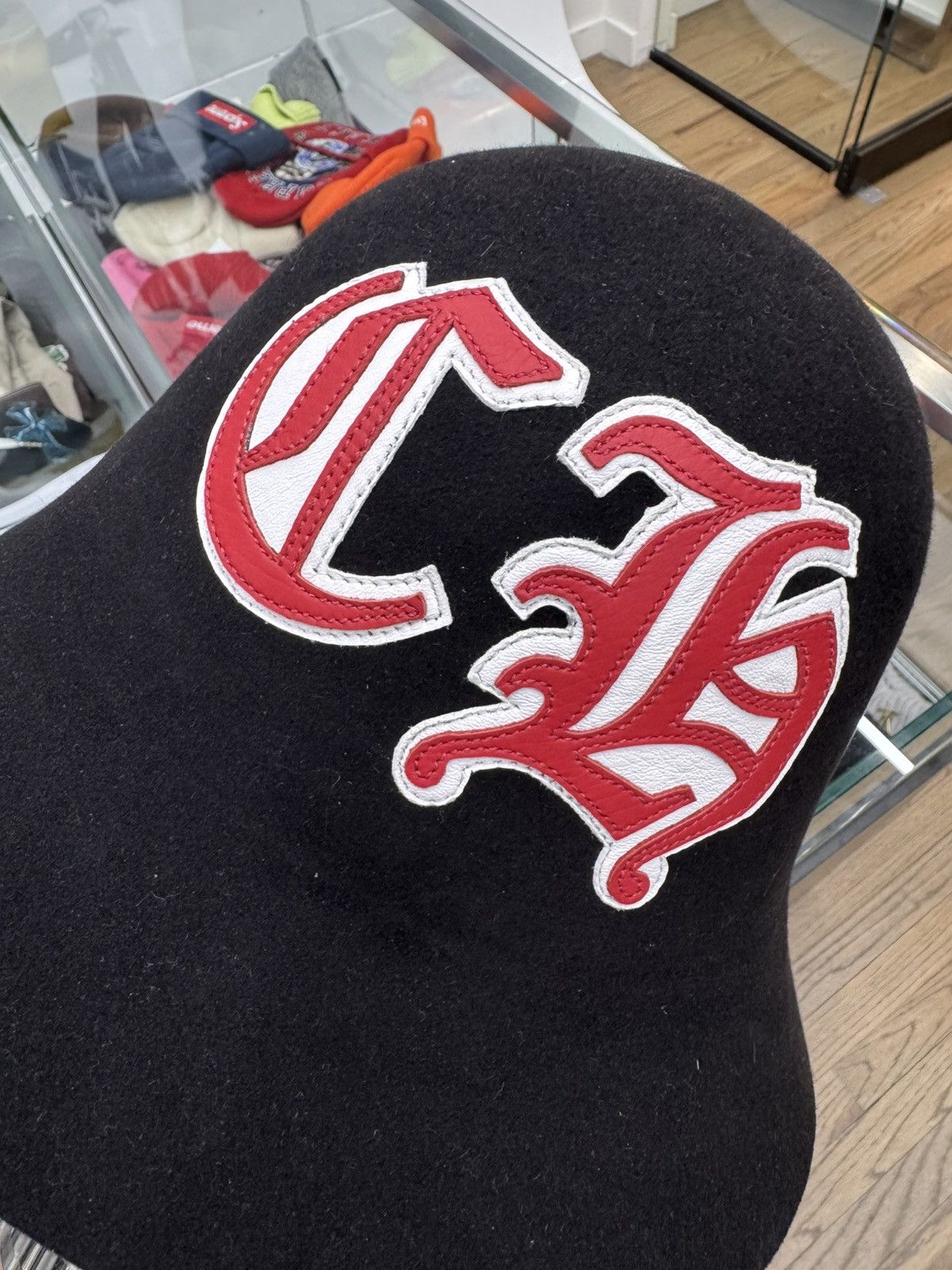 Chrome Hearts Chrome Hearts Black CH Red/White Leather Patch Bucket Hat Size ONE SIZE - 4 Thumbnail