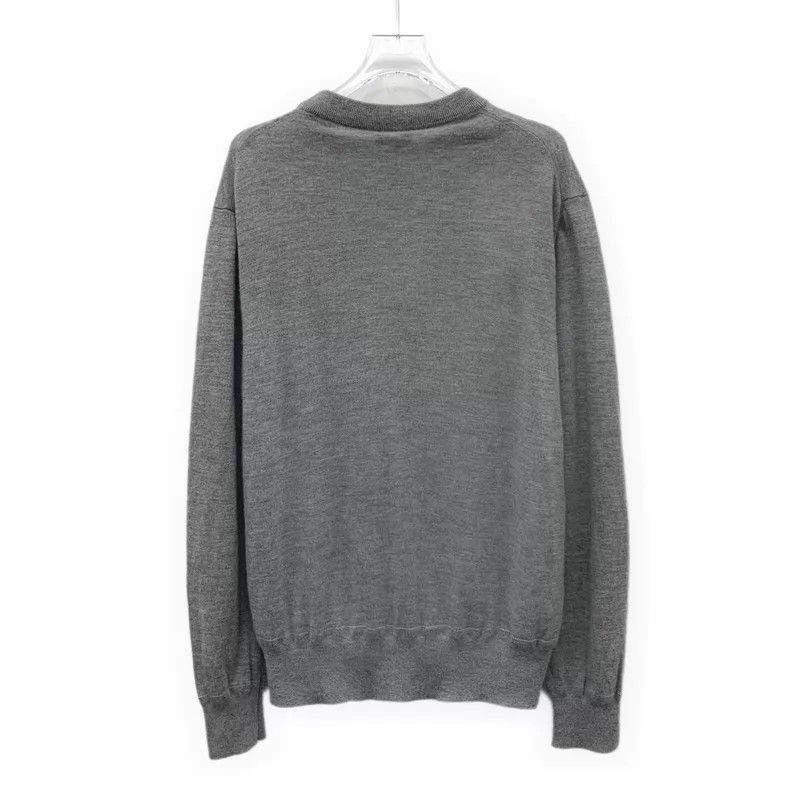 Dior Dior Gray CD letter embroidery cashmere round-neck long-sl Size US L / EU 52-54 / 3 - 2 Thumbnail