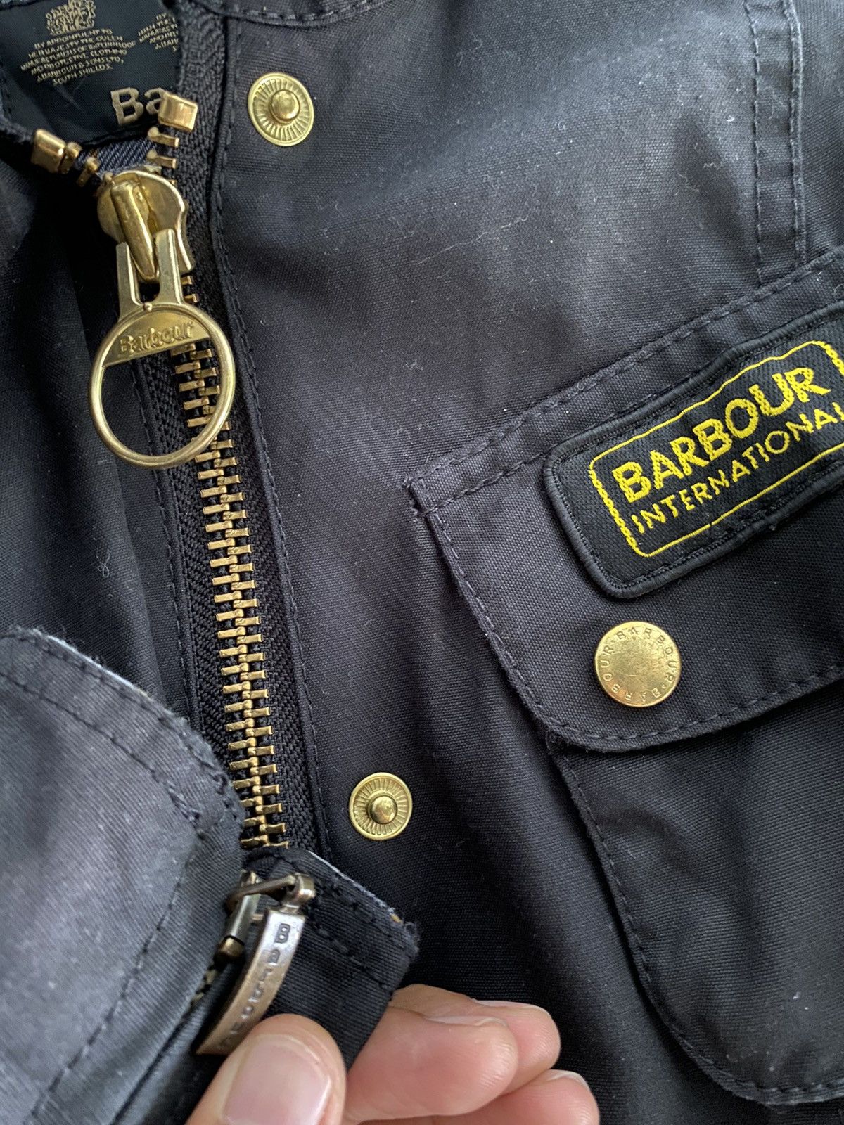 Barbour International original waxed jacket in black Size US S / EU 44-46 / 1 - 10 Thumbnail