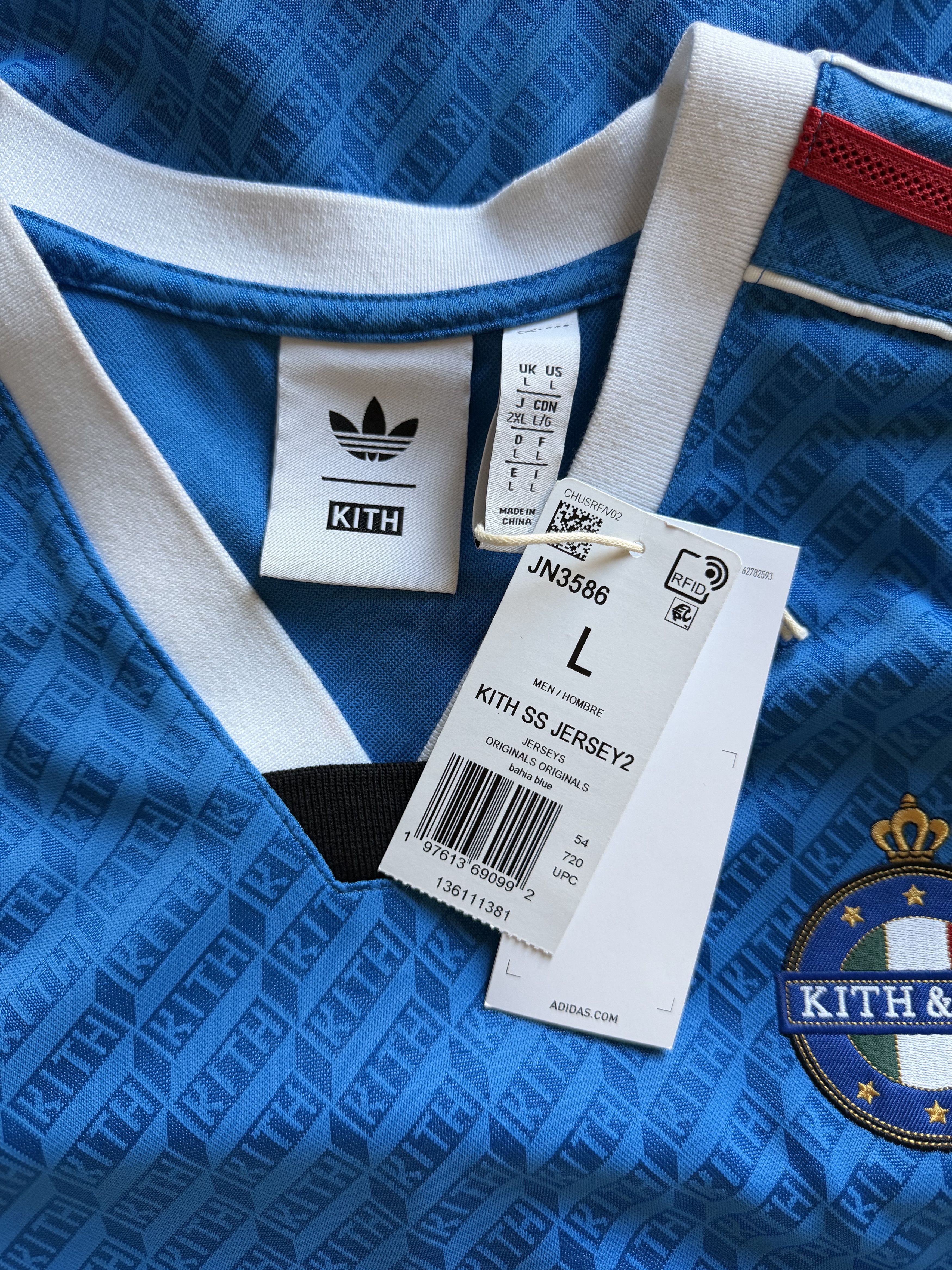 Adidas × Kith Kith Adidas DHL Football Jersey in Blue Size US L / EU 52-54 / 3 - 7 Thumbnail