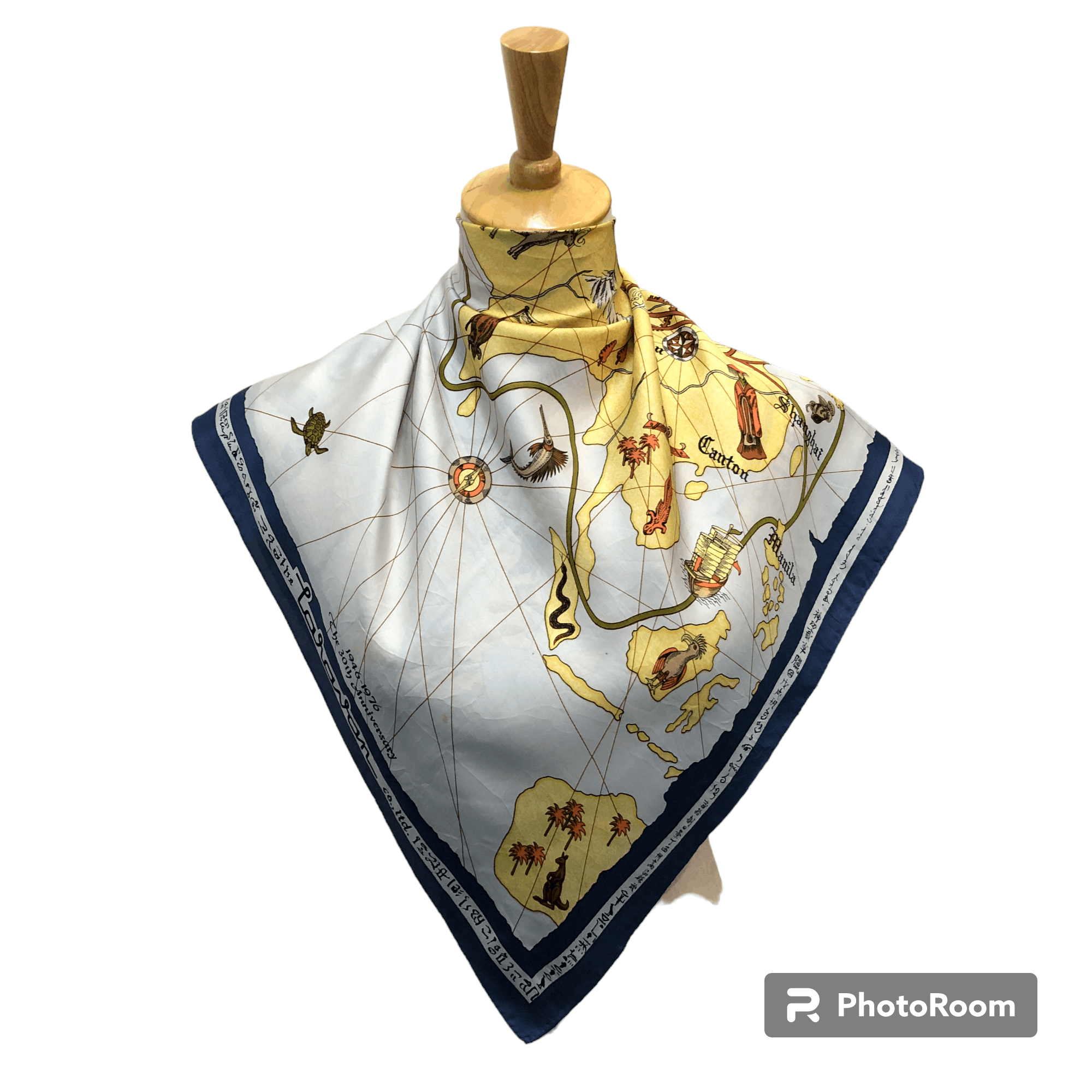 Vintage Vintage Silk Road Caravan Hand Rolled Silk Scarf M1326 Size ONE SIZE - 1 Thumbnail