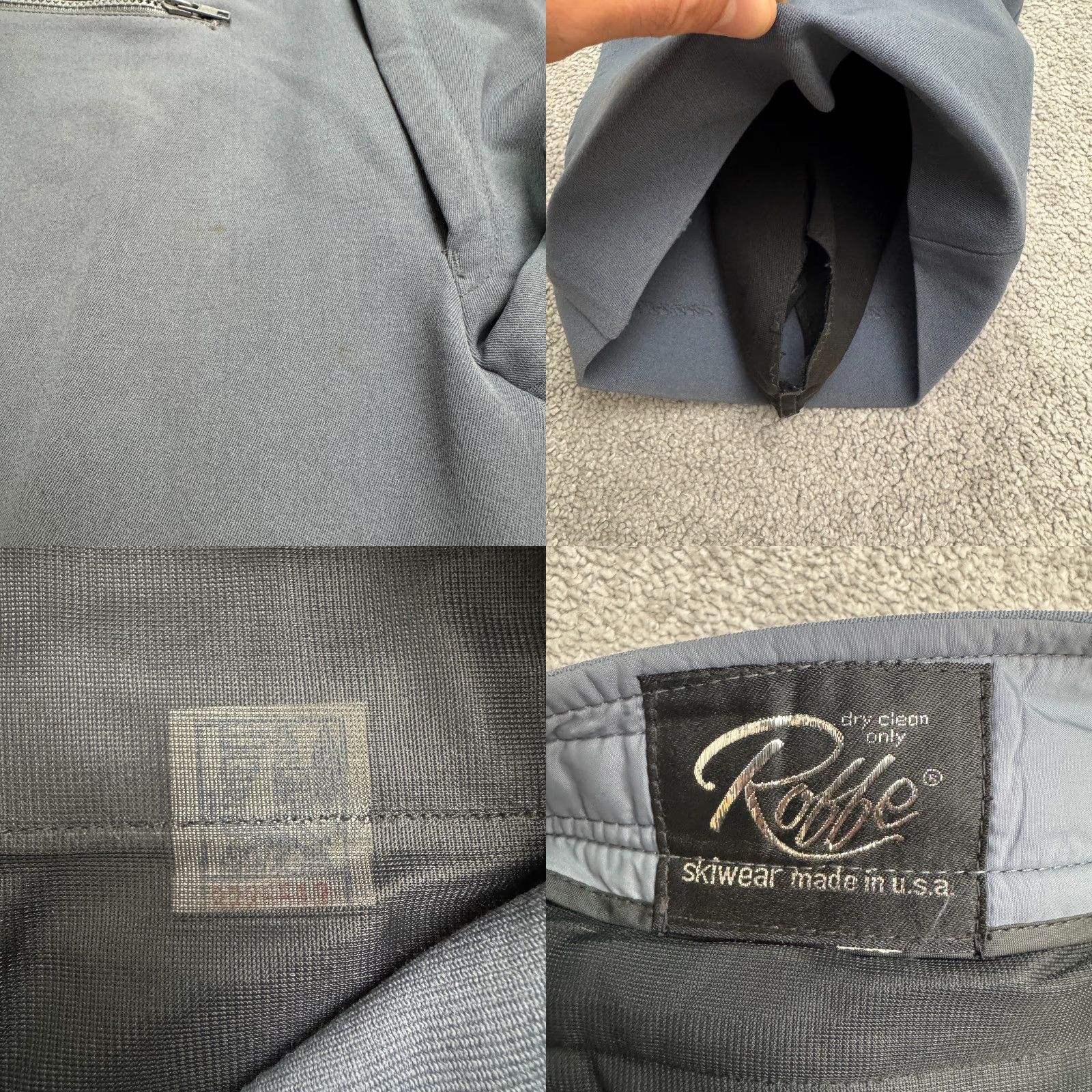 Vintage Vintage 80s Roffe Bootcut Flare Ski Snow Pants Womens 14 Gray Outdoor 38x29 Size 36" / US 14 / IT 50 - 8 Thumbnail