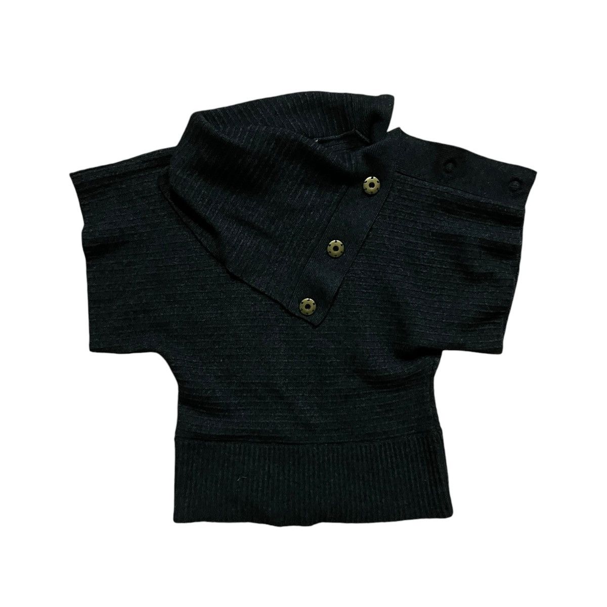 Japanese Brand × Vintage Asymmetrical button snap knit Size XS / US 0-2 / IT 36-38 - 2 Thumbnail