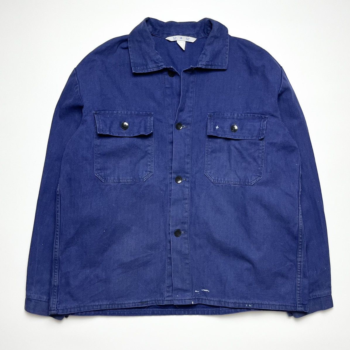 Le Laboureur 80s Vintage Faded Check Pockets Work Jacket Size US L / EU 52-54 / 3 - 1 Thumbnail
