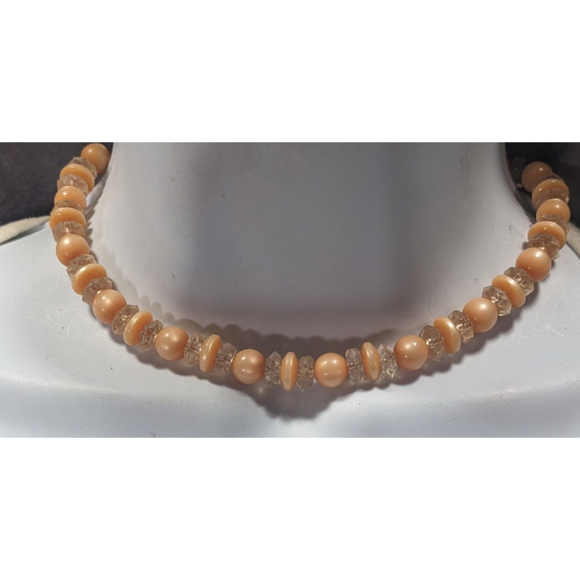 Other Vintage Orange Moonglow Lucite Beaded Necklace Size ONE SIZE - 1 Thumbnail