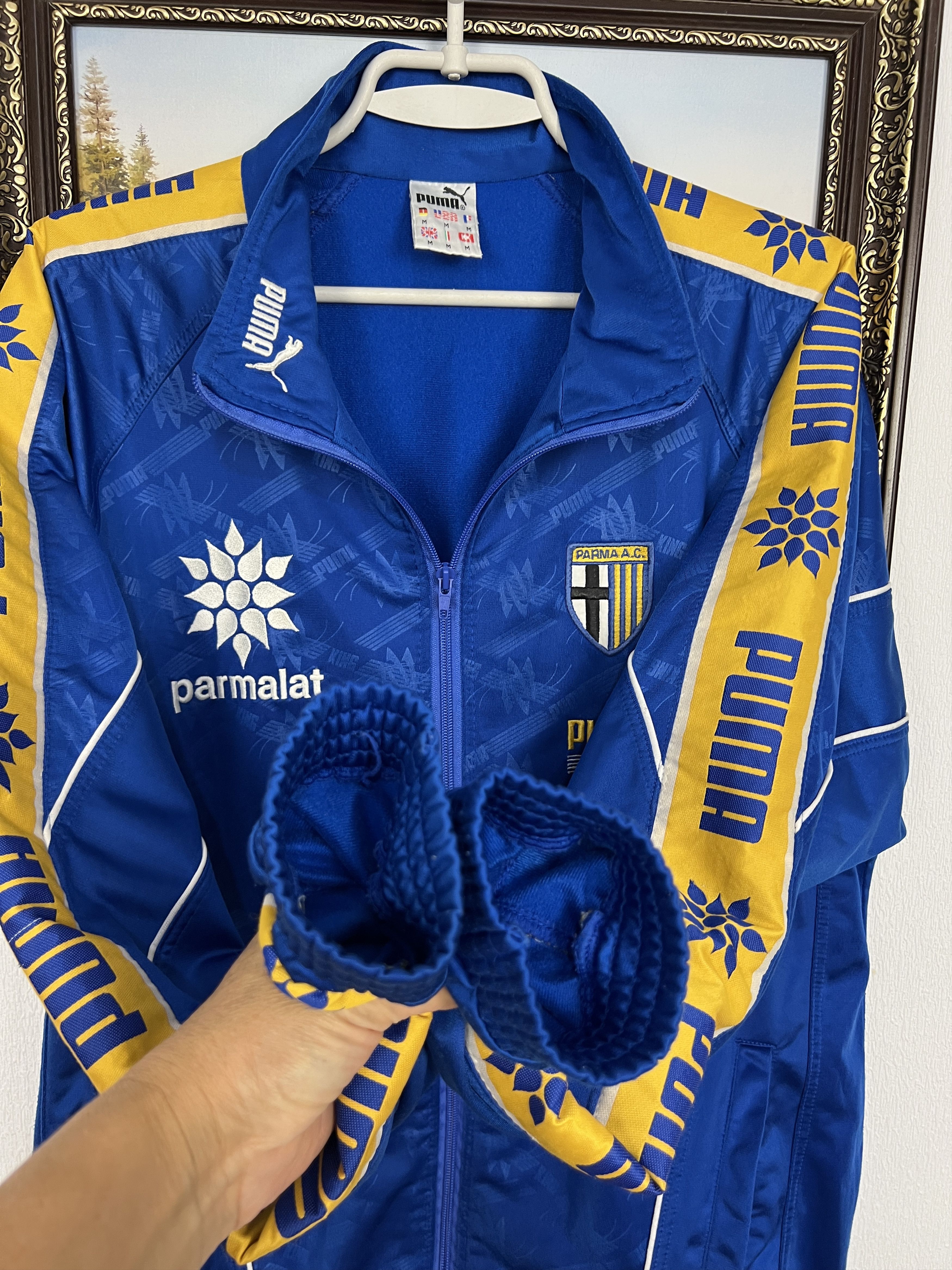 Puma Vintage 90's Puma Parma Football Jacket Soccer Track Top Size US M / EU 48-50 / 2 - 8 Thumbnail