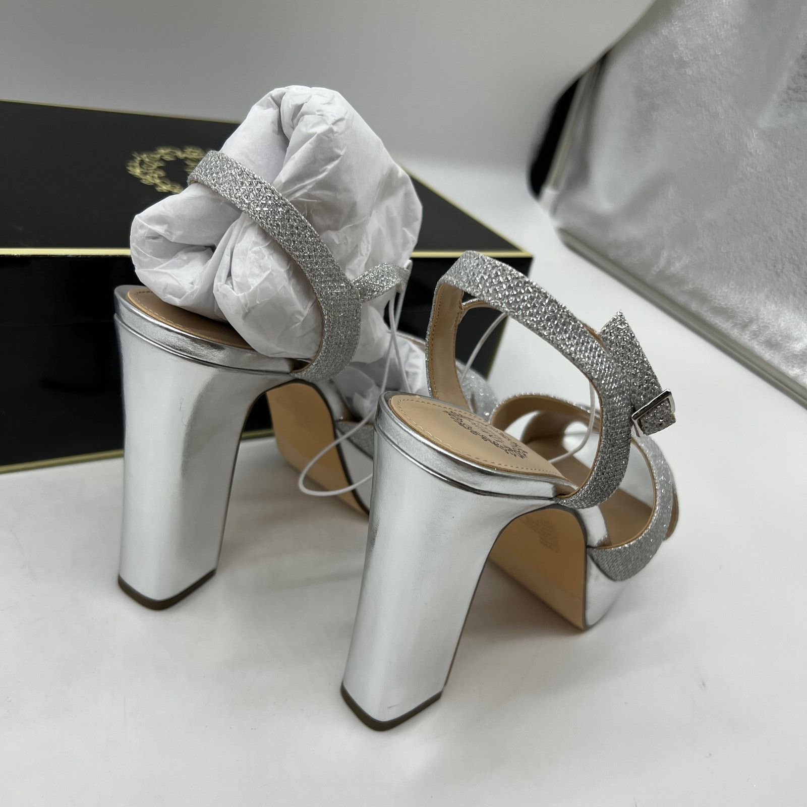 Other I. Miller Womens Samien Heeled Sandals Silver Size US 7.5 / IT 37.5 - 6 Thumbnail