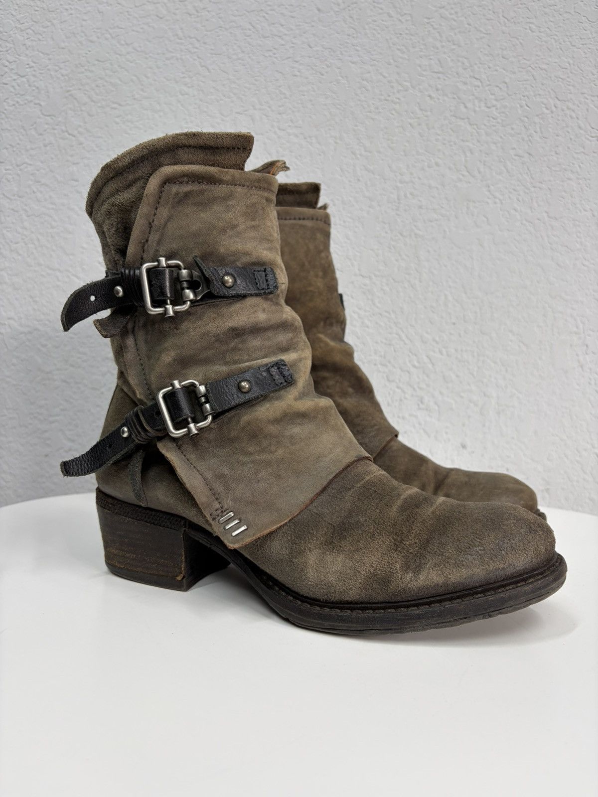 Hedi Slimane Distressed Leather Engineer Boots Buckle Strap Guidi Vibe Size US 8 / EU 41 - 9 Thumbnail