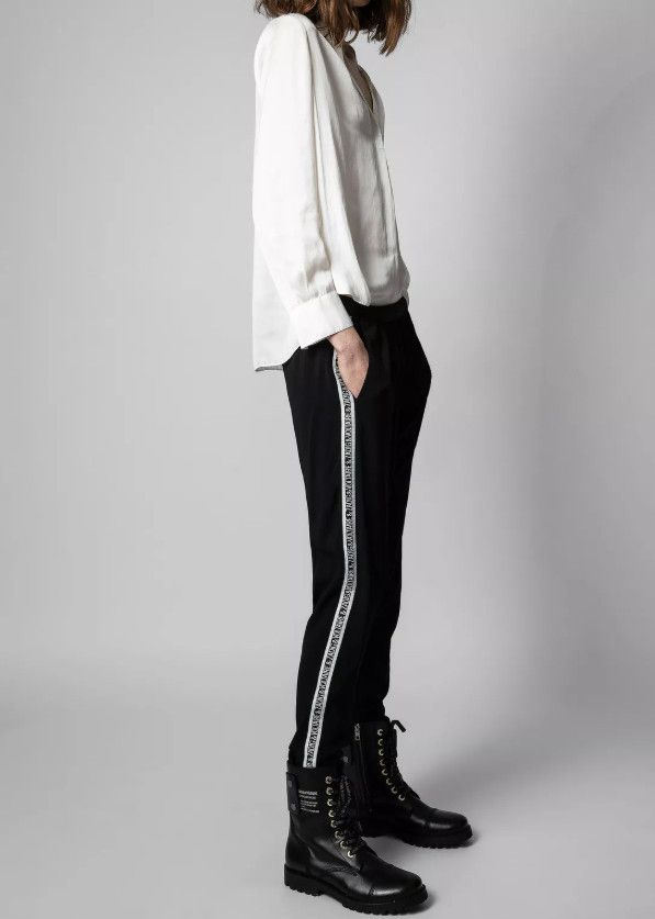 Zadig & Voltaire Zadig & Voltaire Paula Band Perm Trouser Pant in Black 38/M Size 30" / US 8 / IT 44 - 2 Thumbnail