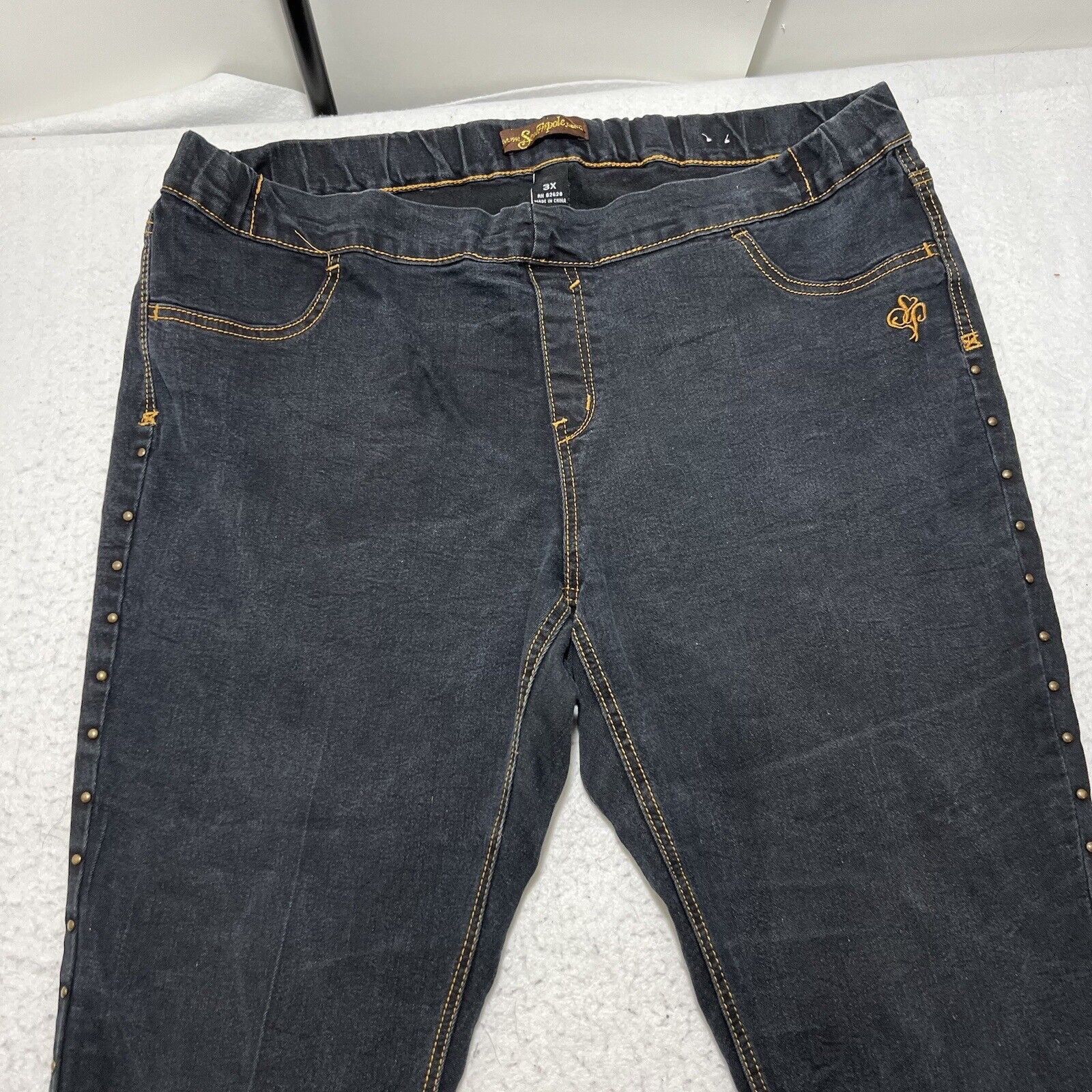 Southpole Vintage Southpole 3X Plus Skinny Jeans Studded Navy Jeans Size 40" / US 18 - 2 Thumbnail