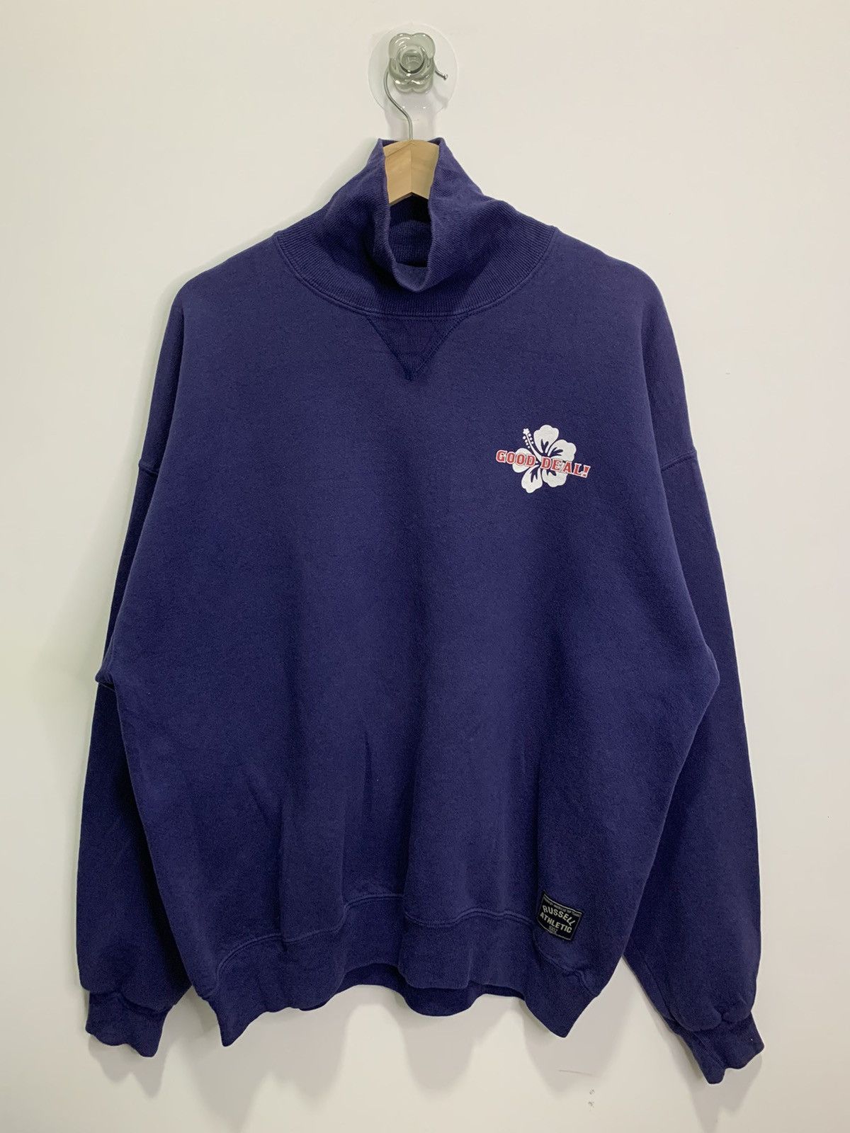 Image of Russell Athletic x Vintage Russel Athletic Navy Blue Baggy Sweatshirt, Men's (Size XL)