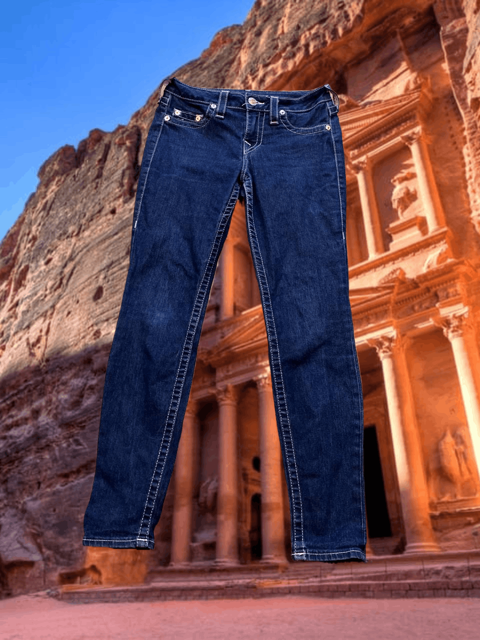 True Religion Vintage blue jeans Y2K True Religion logo denim pants Size US 28 / EU 44 - 1 Thumbnail