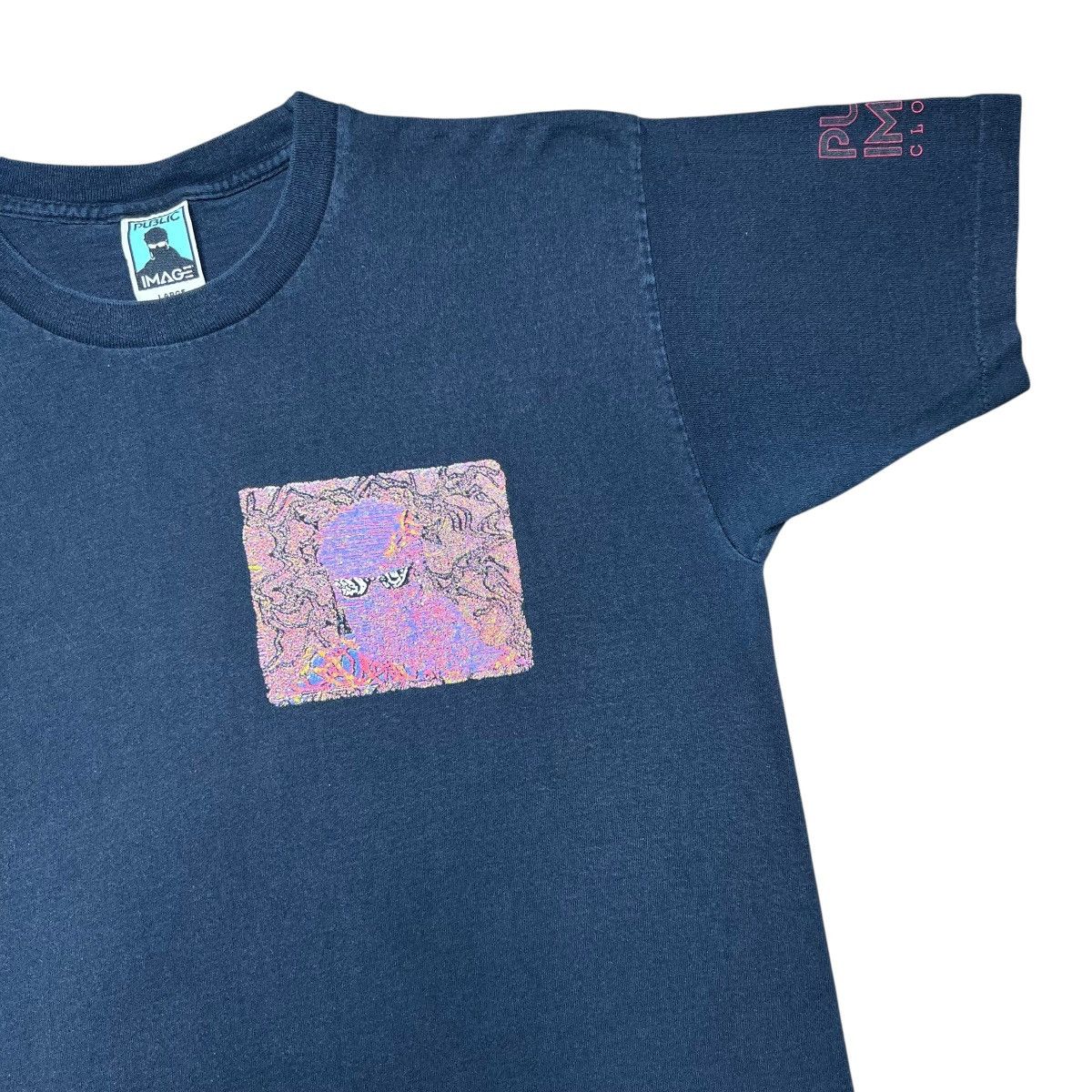 Other Vintage 1990s Public Image Clothing Trippy Psychedelic Tee Size US L / EU 52-54 / 3 - 8 Thumbnail