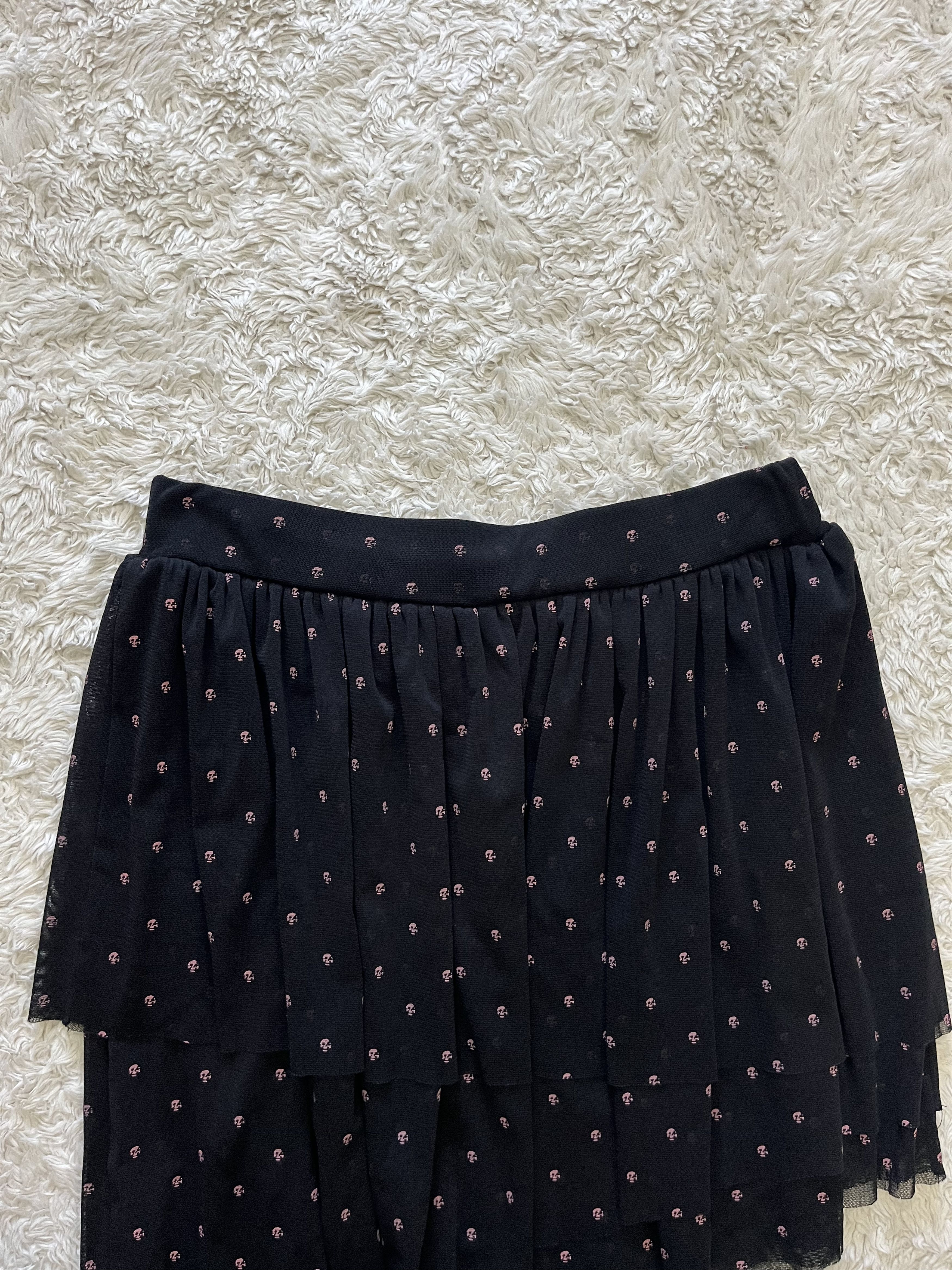 Hysteric Glamour hysteric glamour asymmetrical skull mini mesh layered skirt Size 28" / US 6 / IT 42 - 2 Thumbnail