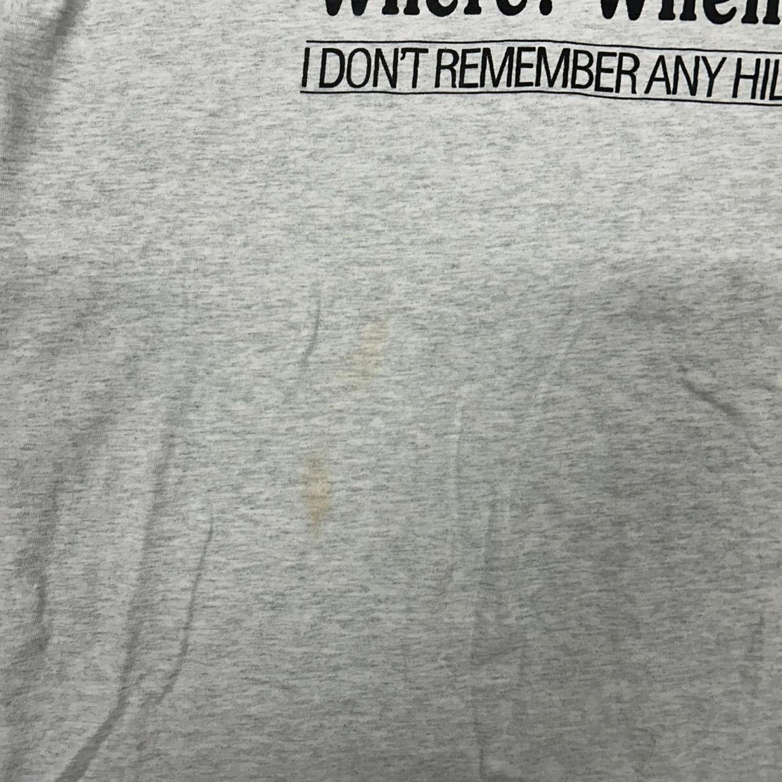 Fruit Of The Loom Grey vintage 90s "Over What Hill?" t-shirt Size US XL / EU 56 / 4 - 3 Thumbnail