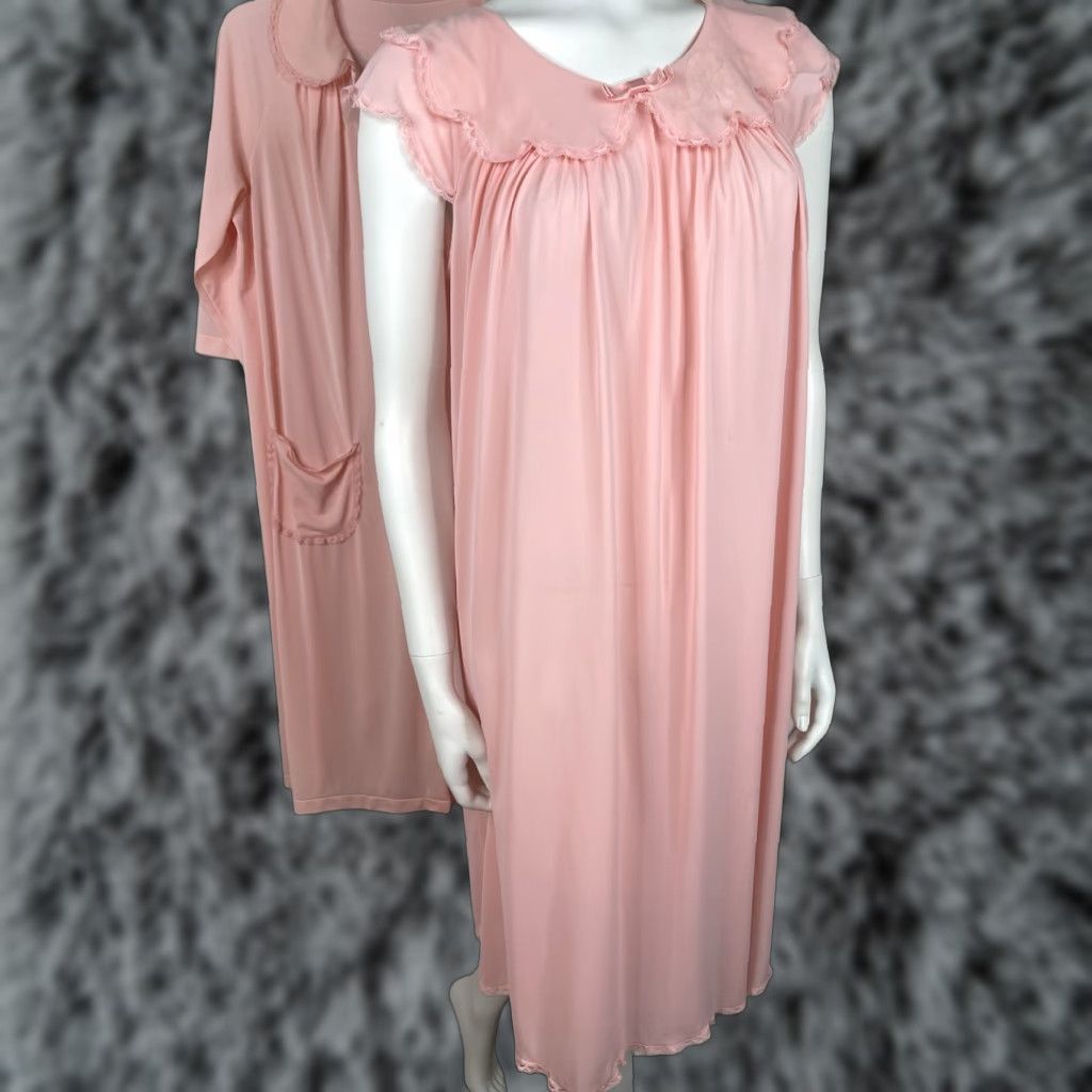 Pink Women's Long Nylon Nightgowns VINTAGE ShadowLine