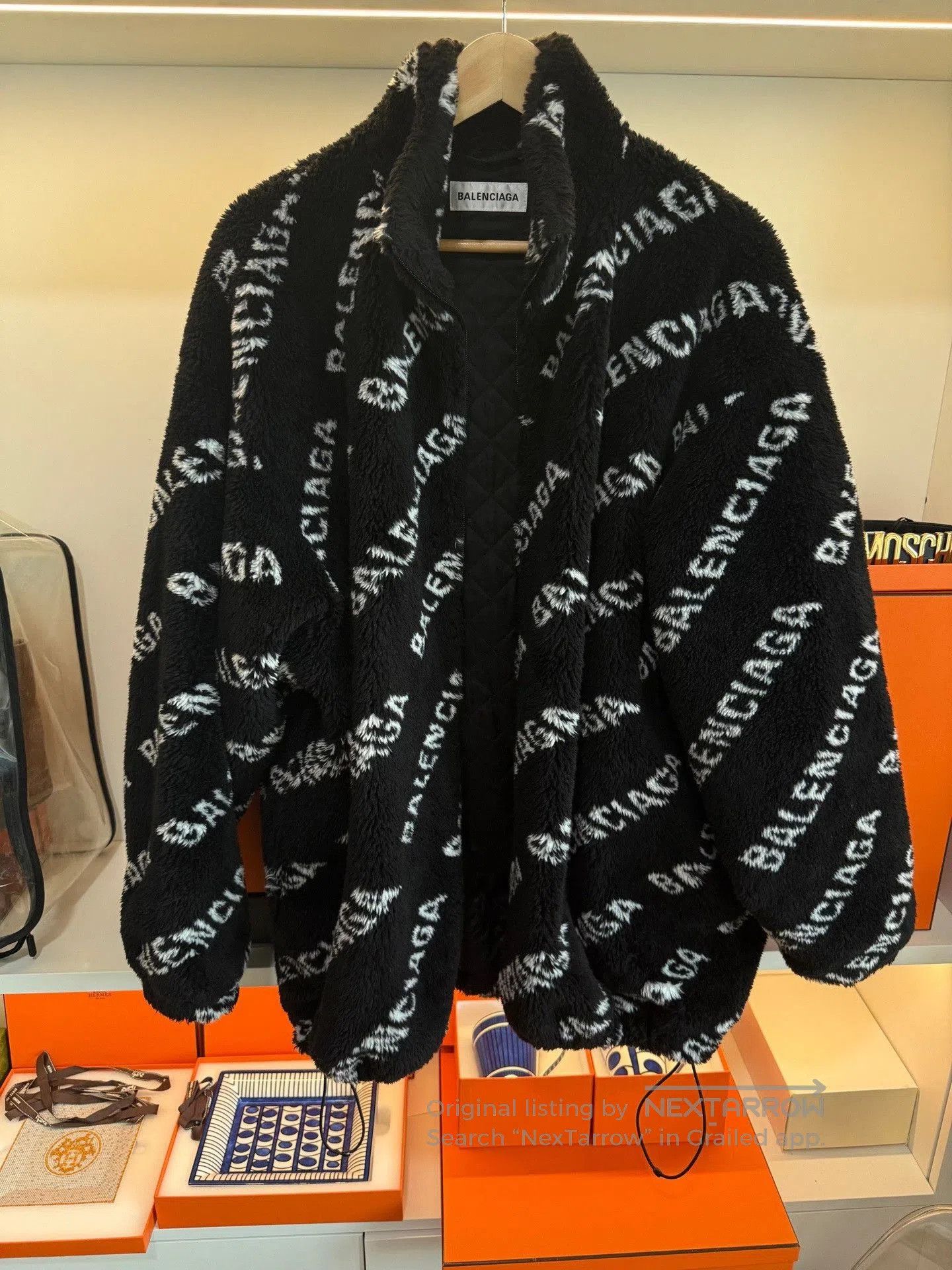 Balenciaga Balenciaga Logo Print Zip Jacket. Size XXS / US 00 / IT 34 - 1 Thumbnail