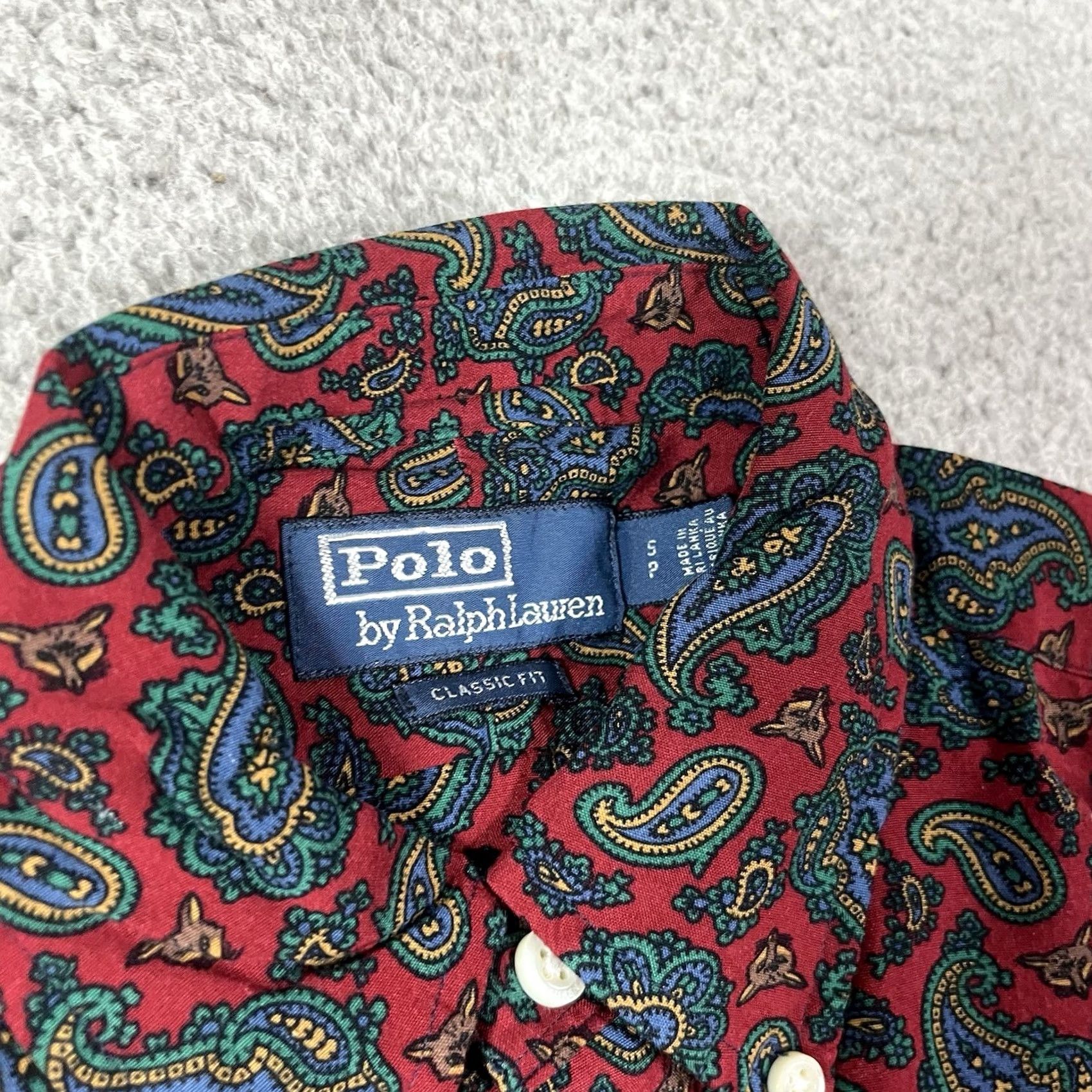Polo Ralph Lauren Polo Ralph Lauren Shirt Mens S Button Down Long Sleeve Paisley Fox Classic Size US S / EU 44-46 / 1 - 2 Thumbnail