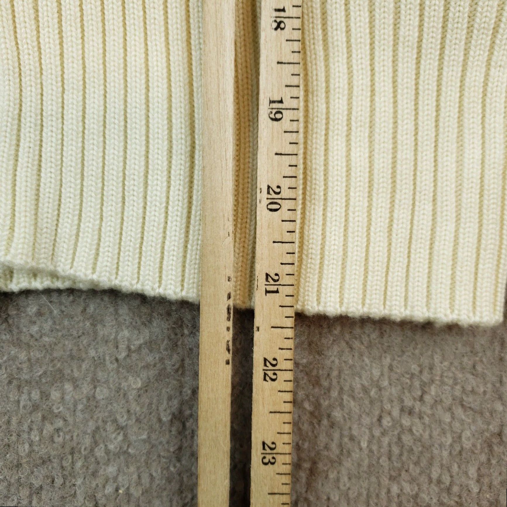 White House Black Market White House Black Market Womens Small Beige Full Zip Knit Jacket Size S / US 4 / IT 40 - 3 Thumbnail