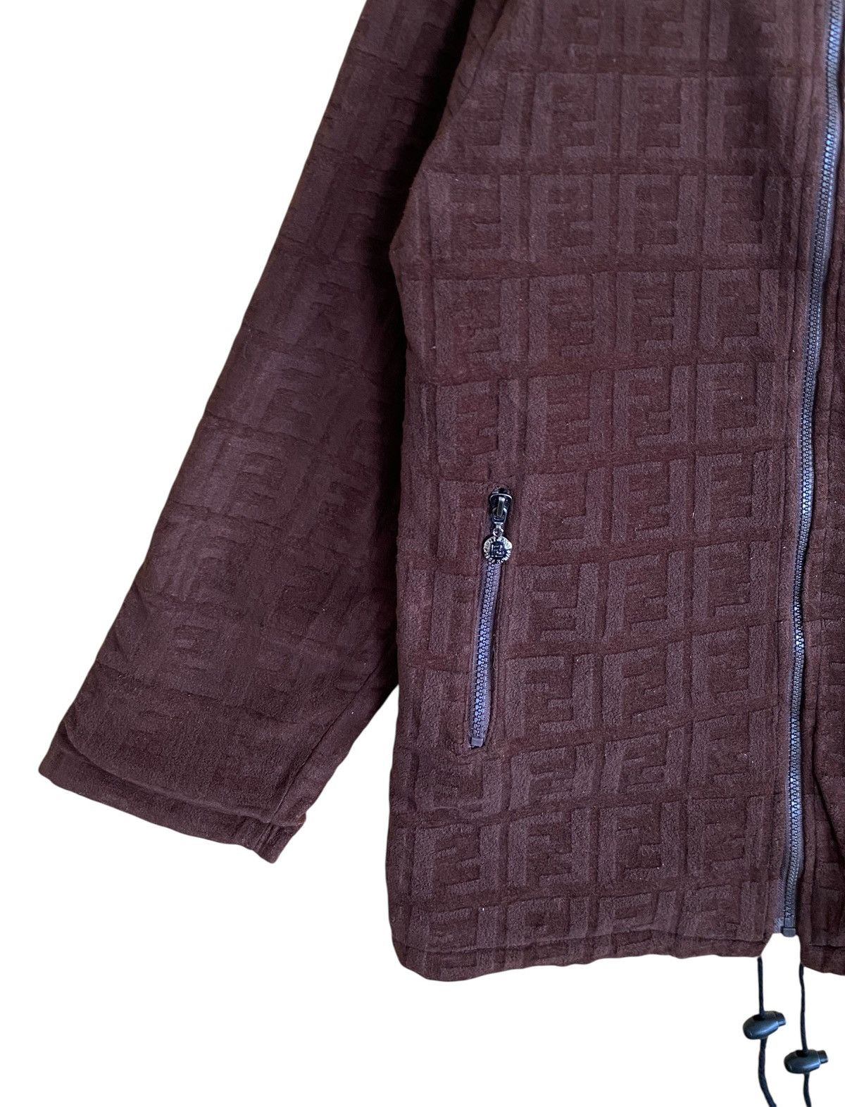 Fendi Very Rare Design Vintage Brand Fendi Reversible Hoodie 1990s Size US L / EU 52-54 / 3 - 9 Thumbnail