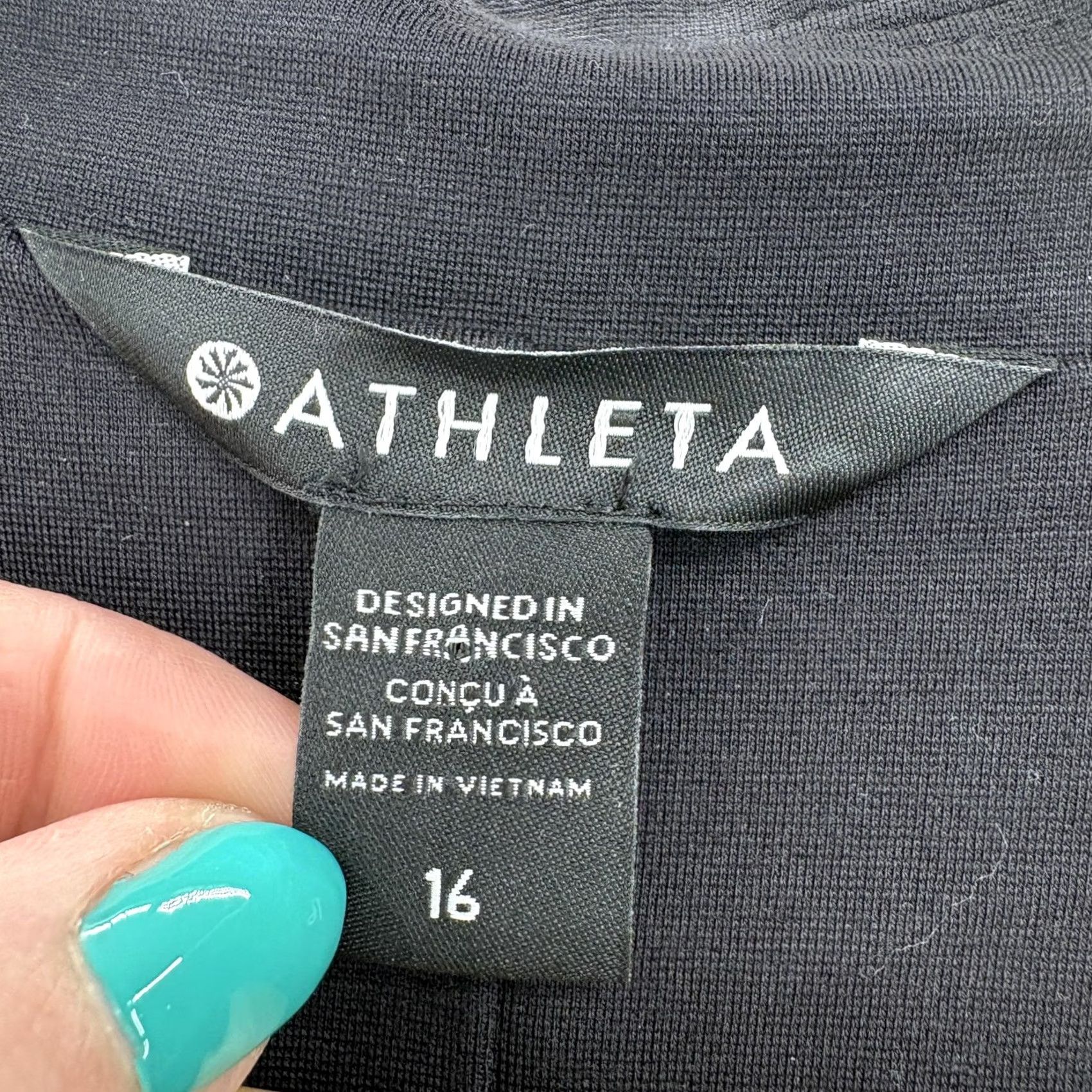Athleta Athleta Blazer Womens 16 Black Knit Open Front Travel Business Casual Workwear Mid-Length Lyocell Knit Carded Overcoat Size XXL / US 16-18 / IT 52-54 - 4 Thumbnail