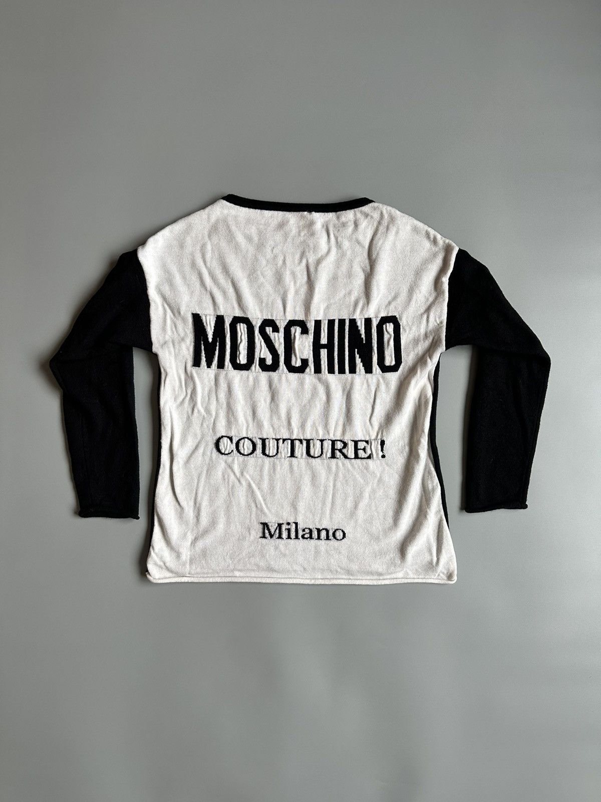 Moschino Moschino Couture Reversible Logo Wool Sweater Size US 4/I 38 Size S / US 4 / IT 40 - 2 Thumbnail