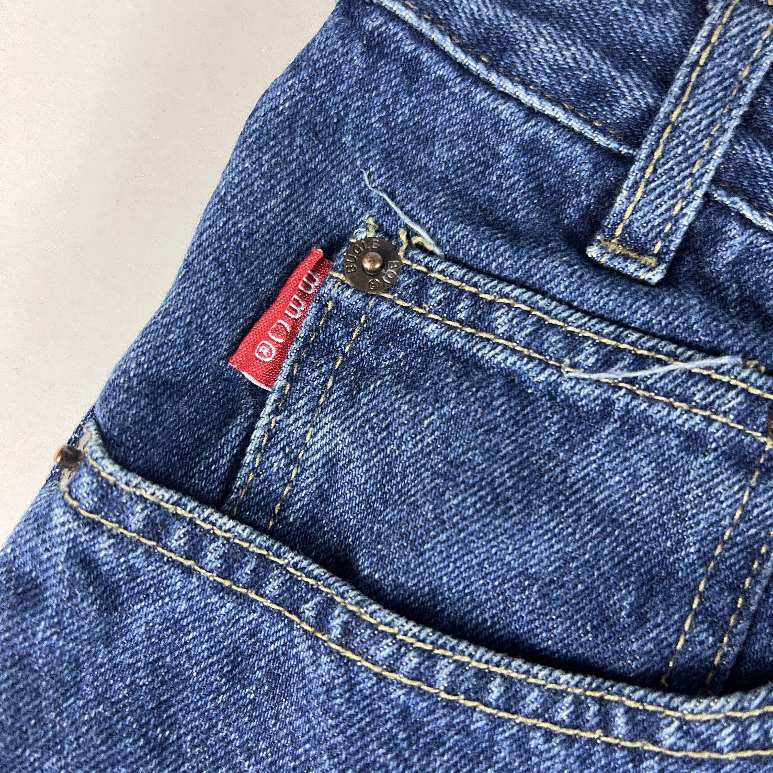 Bugle Boy × Vintage VTG Bugle Boy Shorts Relaxed Bermuda Blue Faded Cotton Jorts Size US 35 - 3 Thumbnail