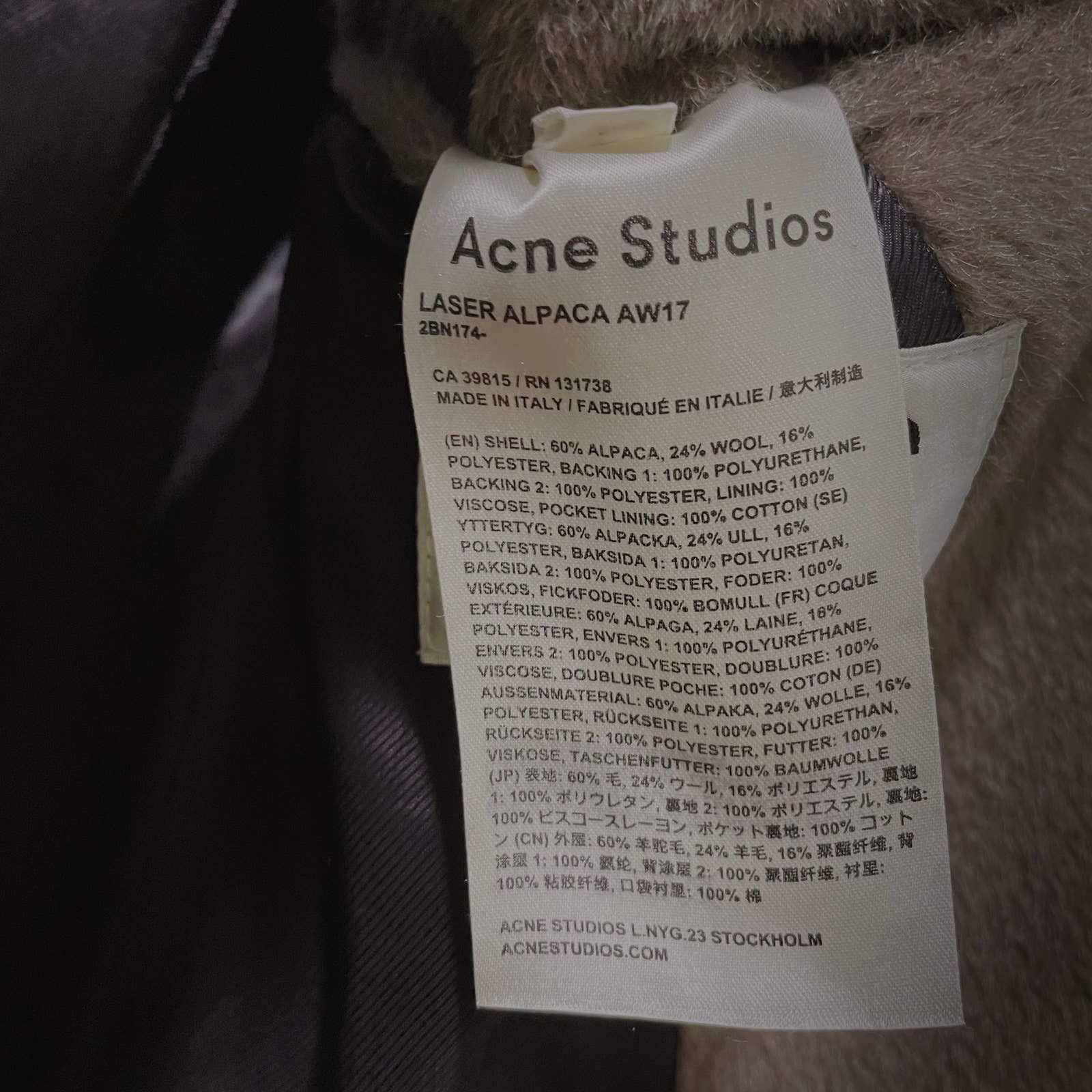 Acne Studios 🔴 Acne Studios LAZER ALPACA Coat Size 44 Size US S / EU 44-46 / 1 - 7 Thumbnail