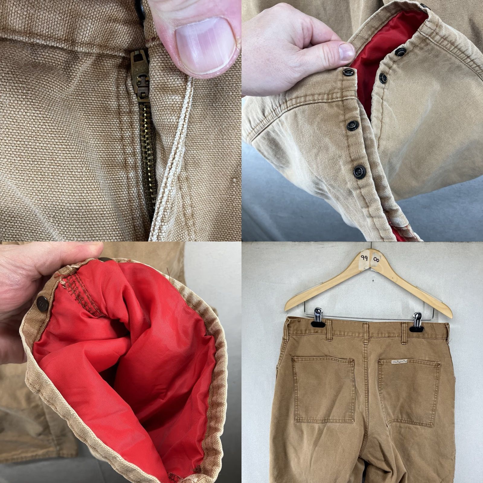 Walls VINTAGE Walls Blizzard Pruf Pants Mens 34x28 Canvas Insulated 3M Thinsulate Brown 5-Pocket Workwear Casual 80s Grunge USA Mens Size US 34 / EU 50 - 9 Thumbnail