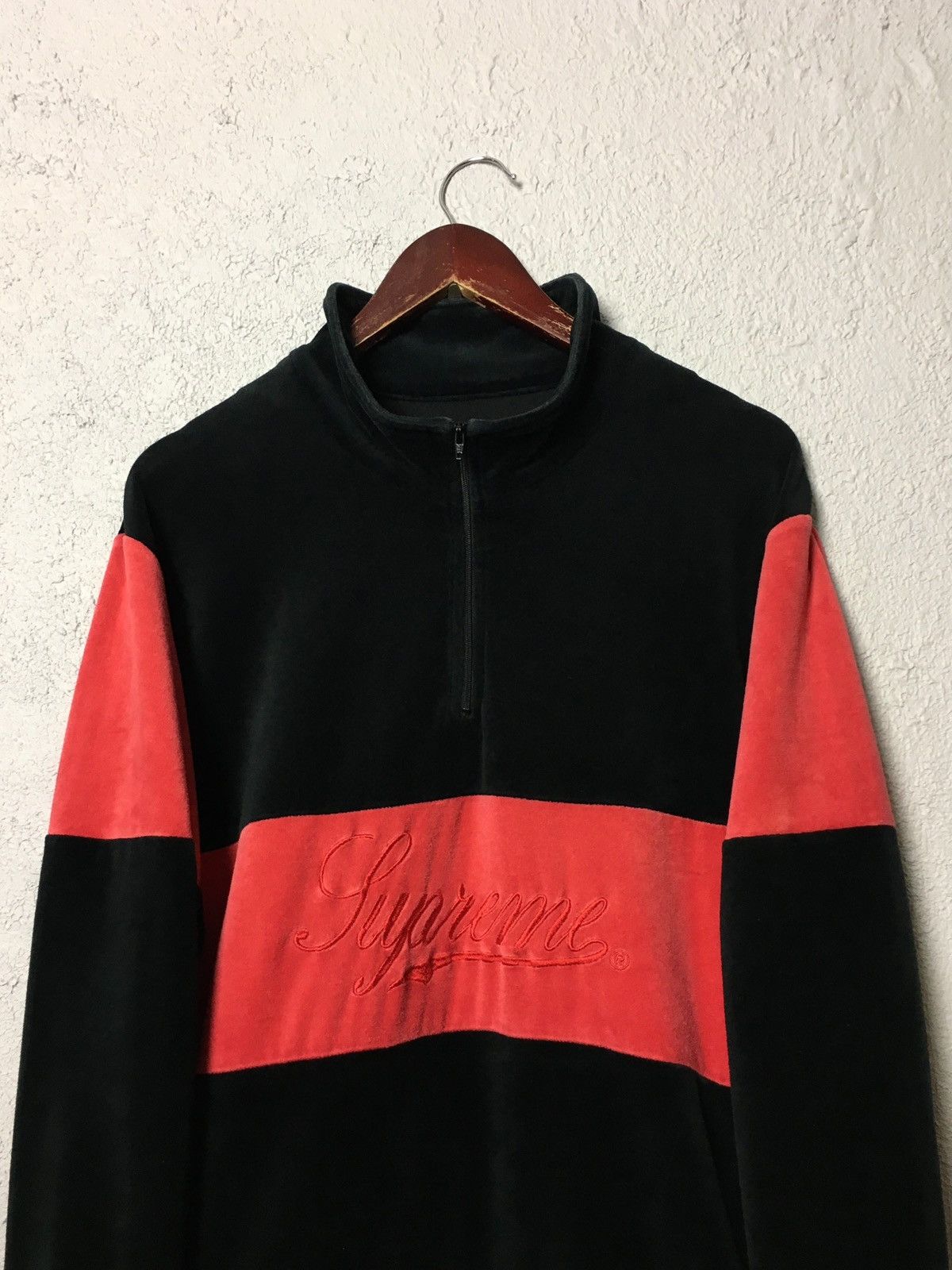 Supreme half-zip SUPREME Velour Half Zip Pullover vintage y2k skate Size US XL / EU 56 / 4 - 2 Thumbnail