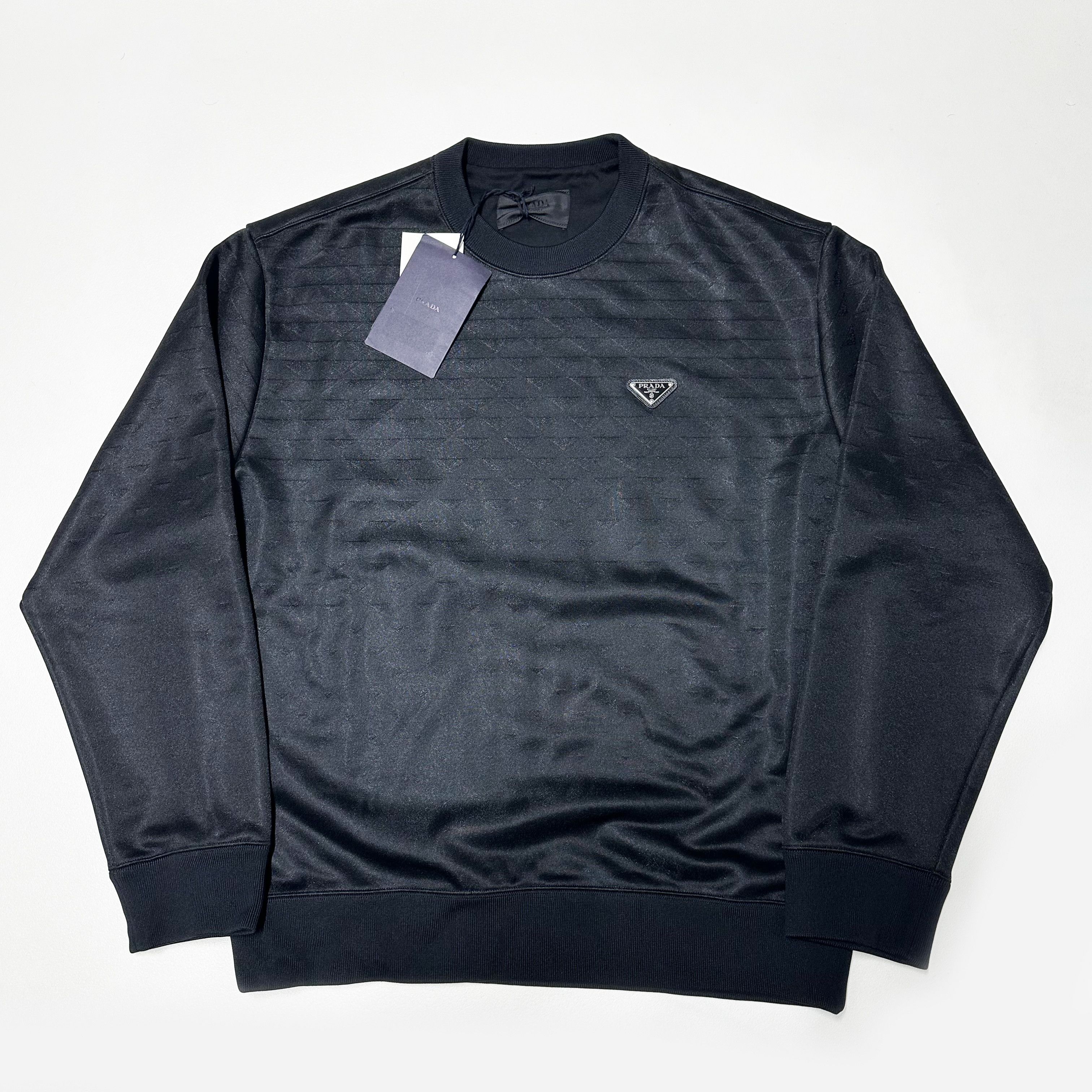 Prada sweatshirt size S Small 46 black mens Re-nylon