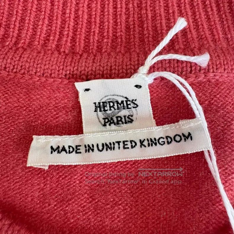 Hermes Hermes Women's Crewneck Knit Short Sleeve Sweater Size XXS / US 00 / IT 34 - 7 Thumbnail