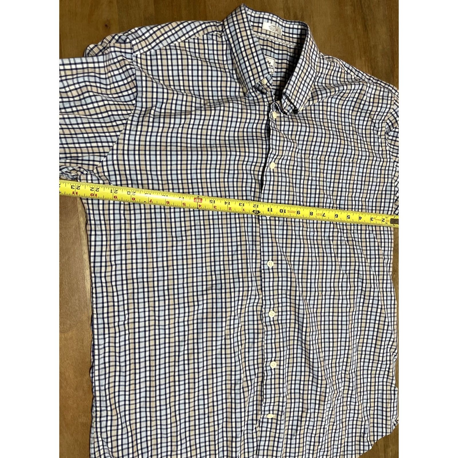 Peter Millar Peter Millar Button-Down Shirt Mens Large Plaid Long Sleeve Cotton Preppy Casual Blue Multicolor 46 in Chest Regular Fit Office Workwear Size US L / EU 52-54 / 3 - 6 Thumbnail