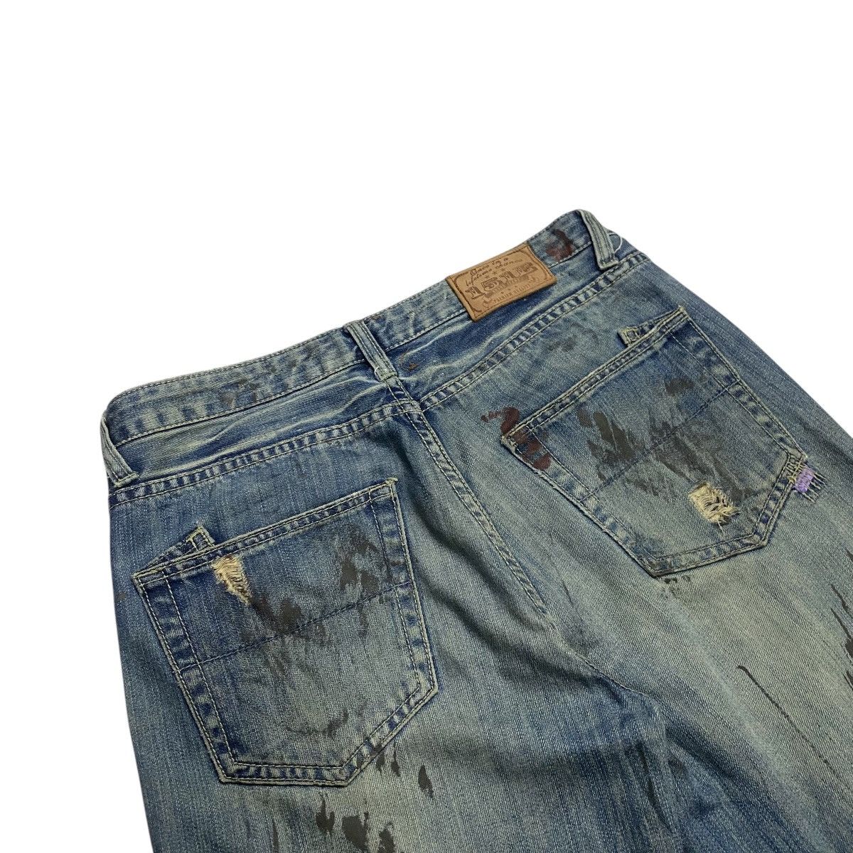 Japanese Brand 151E Distressed painting baggy pant Size US 33 - 9 Thumbnail