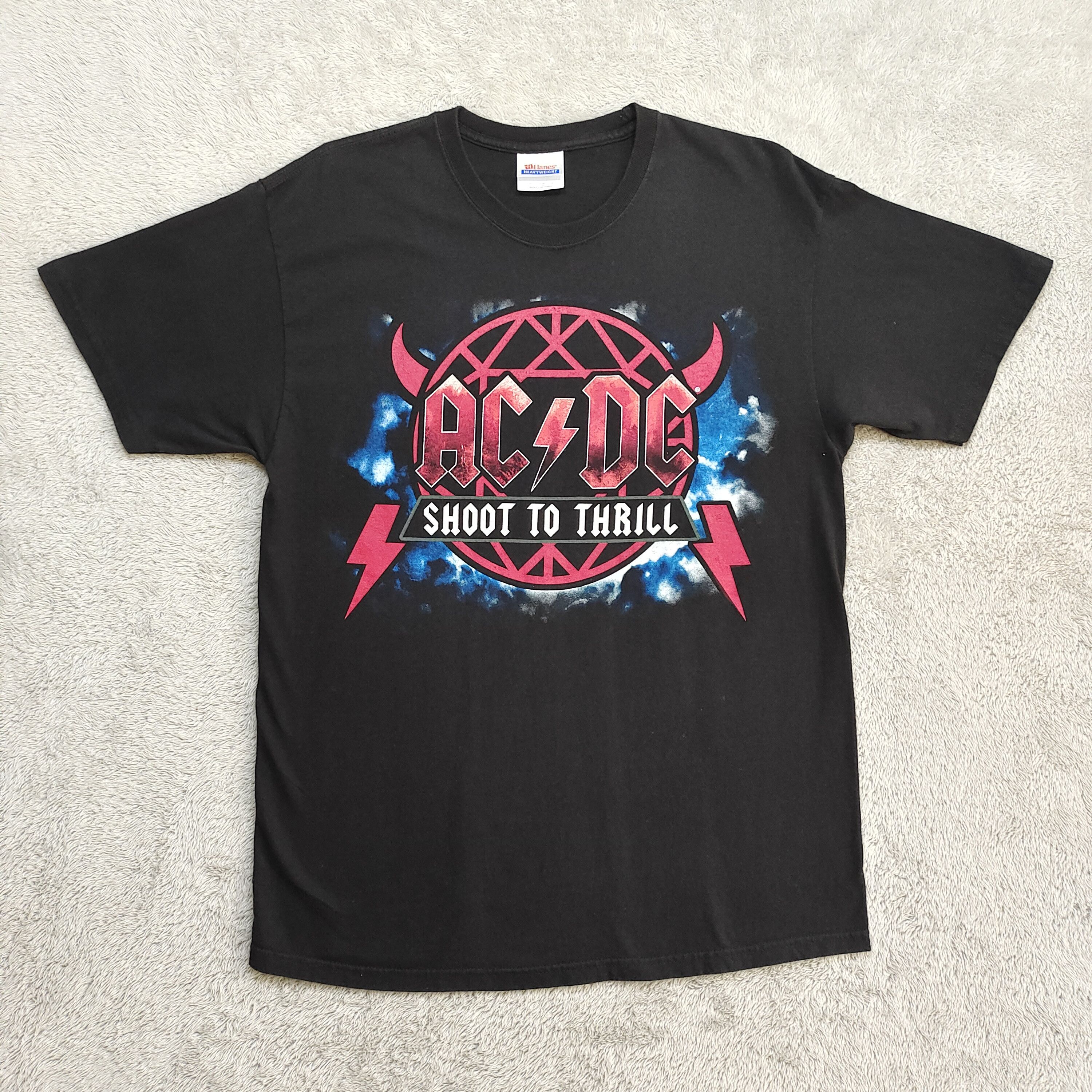 Band Tees AC/DC Shoot To Thrill Devil Horns Tee Size L Black Ice Era Size US L / EU 52-54 / 3 - 1 Thumbnail