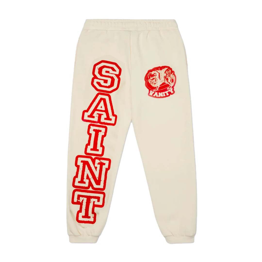 Saint Vanity Varsity Cream Sweatpants Size US 36 / EU 52 - 1 Preview