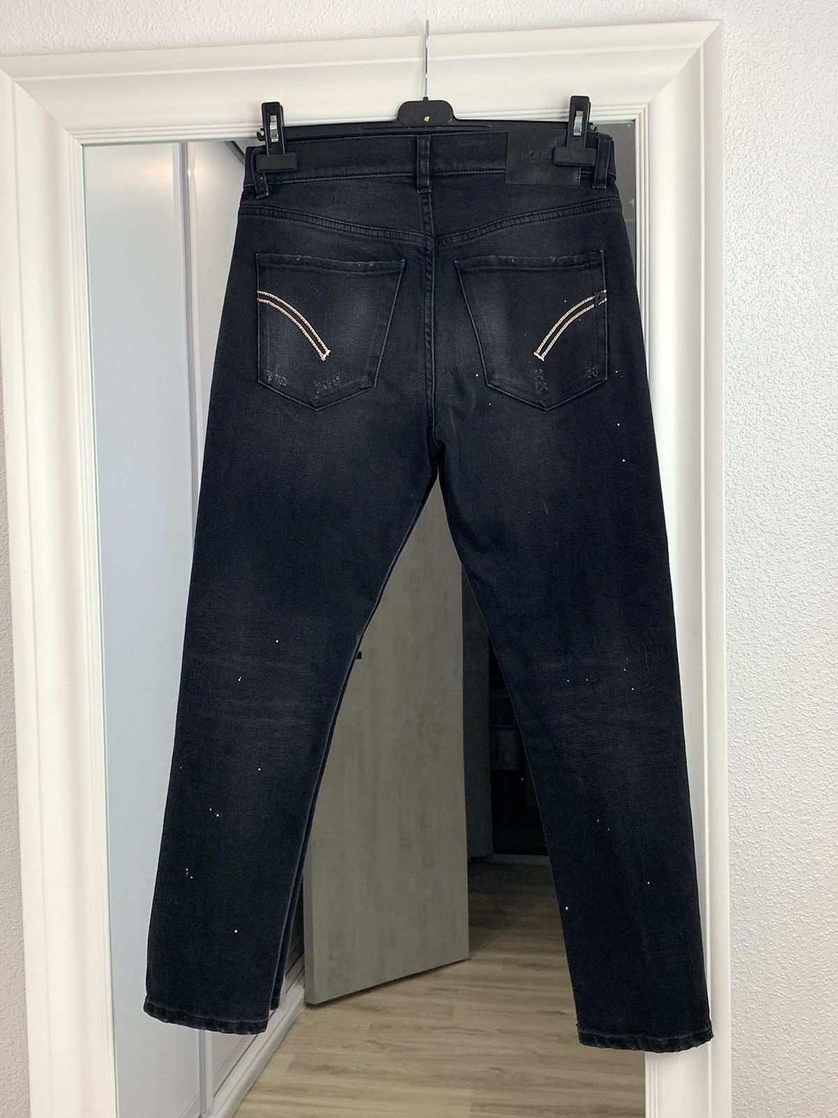 Dondup Mila Jeans Denim Heavy Cotton Pants Black Distressed