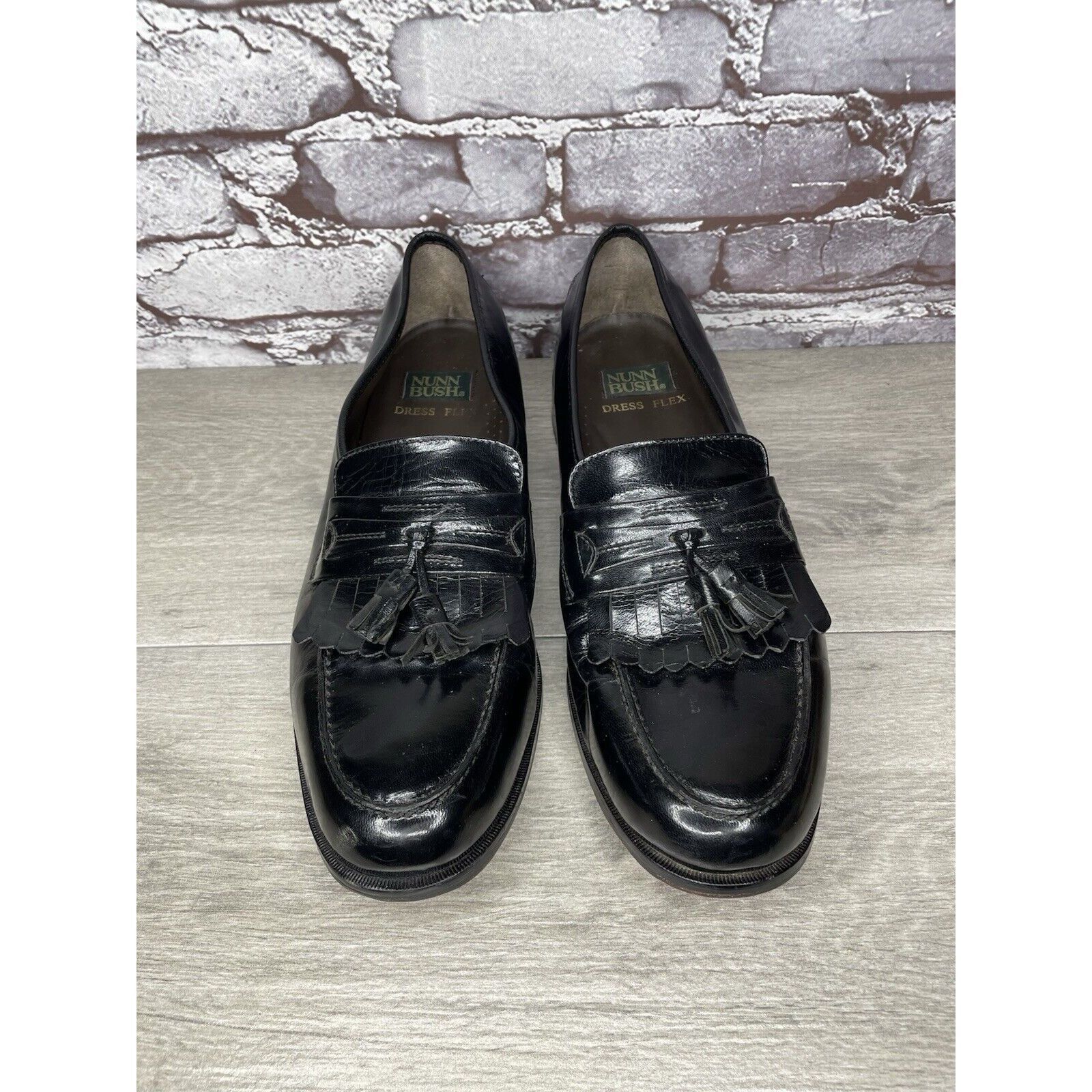 Nunn Bush Nunn Bush Dress Flex Black Leather Kiltie Tassel Loafers Sho Size US 12 / EU 45 - 2 Thumbnail