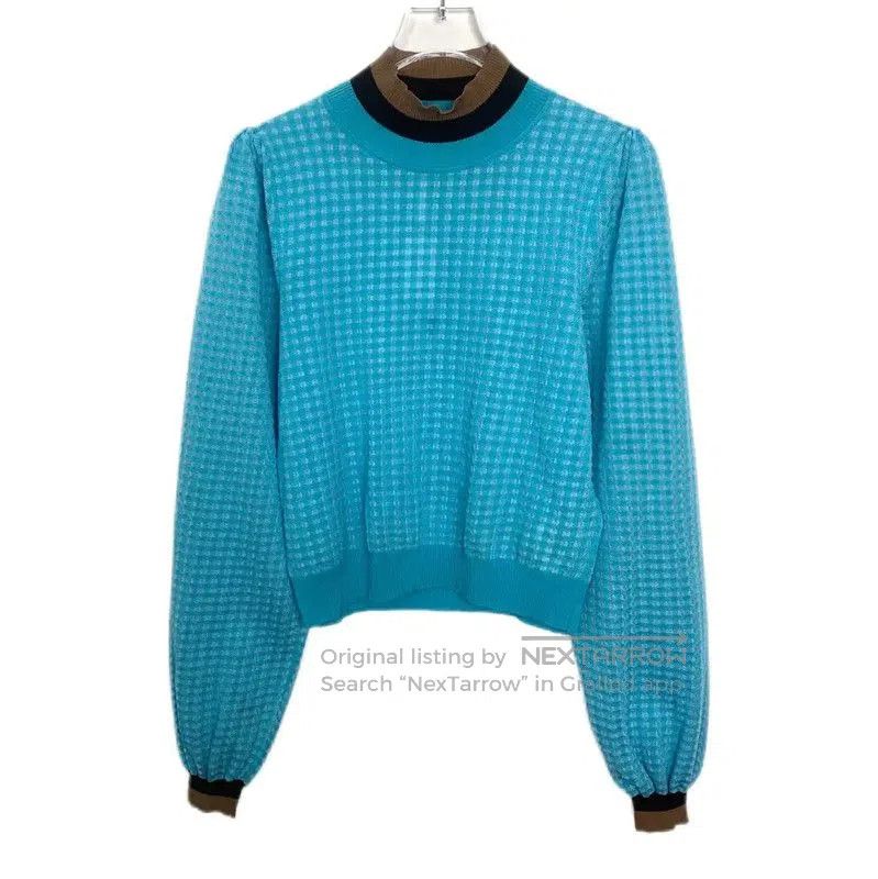 Fendi Fendi Blue Cotton Knit Sweater XS Size . Size XS / US 0-2 / IT 36-38 - 1 Thumbnail
