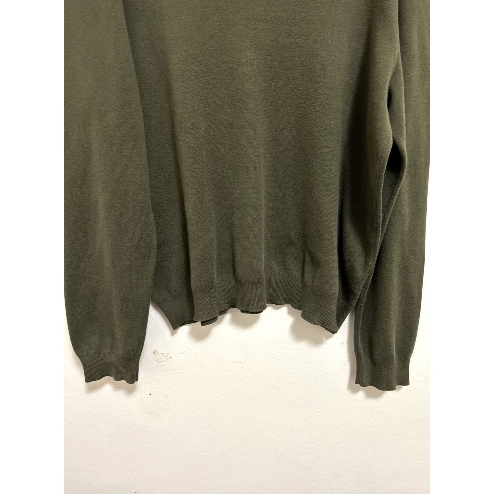 Polo Ralph Lauren Polo Ralph Lauren Sweater Mens XL Green V-Neck Pullover Knit 100% Cotton Logo Regular Fit Size US XL / EU 56 / 4 - 3 Thumbnail