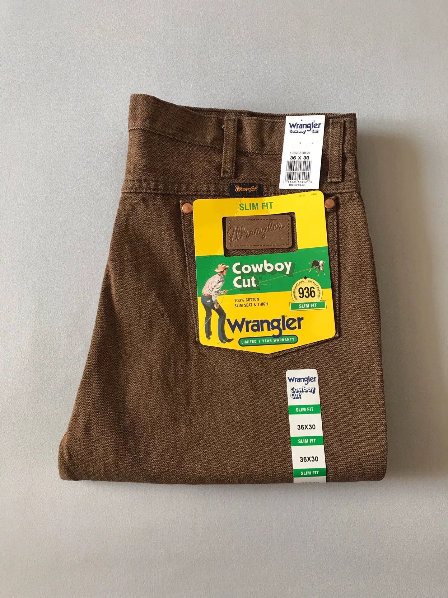 Wrangler Wrangler 936BKW Brown Jeans W36L30 Size US 36 / EU 52 - 1 Thumbnail