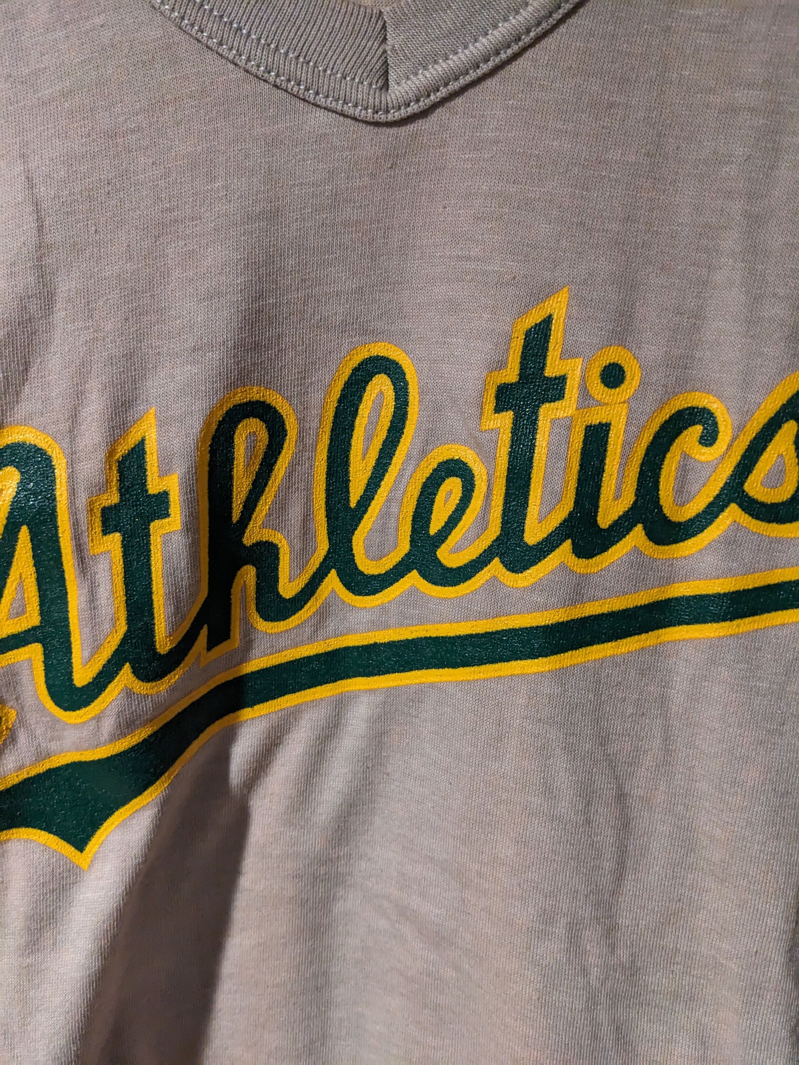 MLB × Vintage Vintage 80s Oakland Athletics Rawlings YOUTH X-Large T-Shirt Size US XL / EU 56 / 4 - 4 Thumbnail