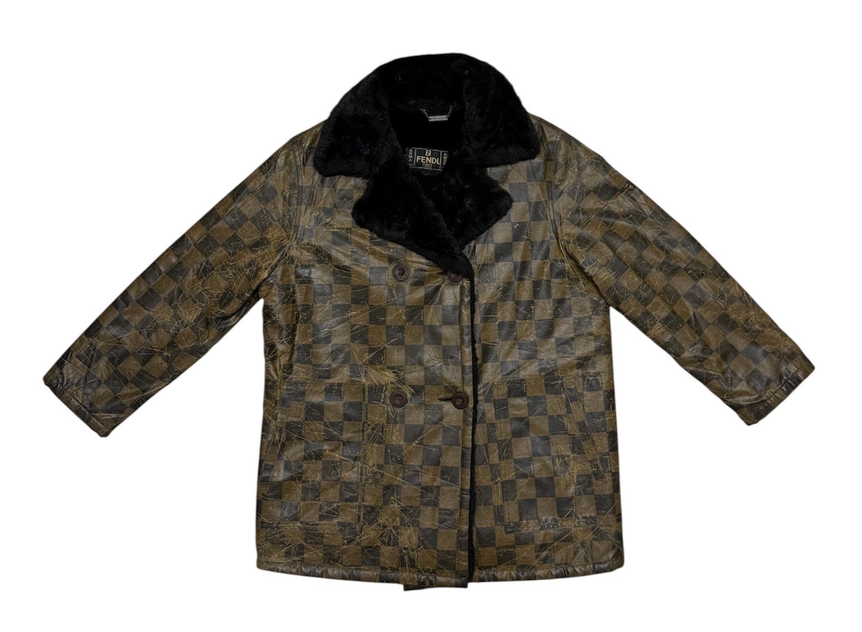 Fendi Fendi Monogram Shearling Distressed Jacket Size US S / EU 44-46 / 1 - 1 Thumbnail