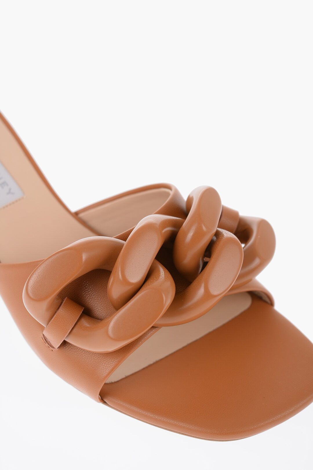 Stella McCartney og1mm0824 Leather Open Toe Mules With Chain in Brown Size US 6 / IT 36 - 4 Thumbnail