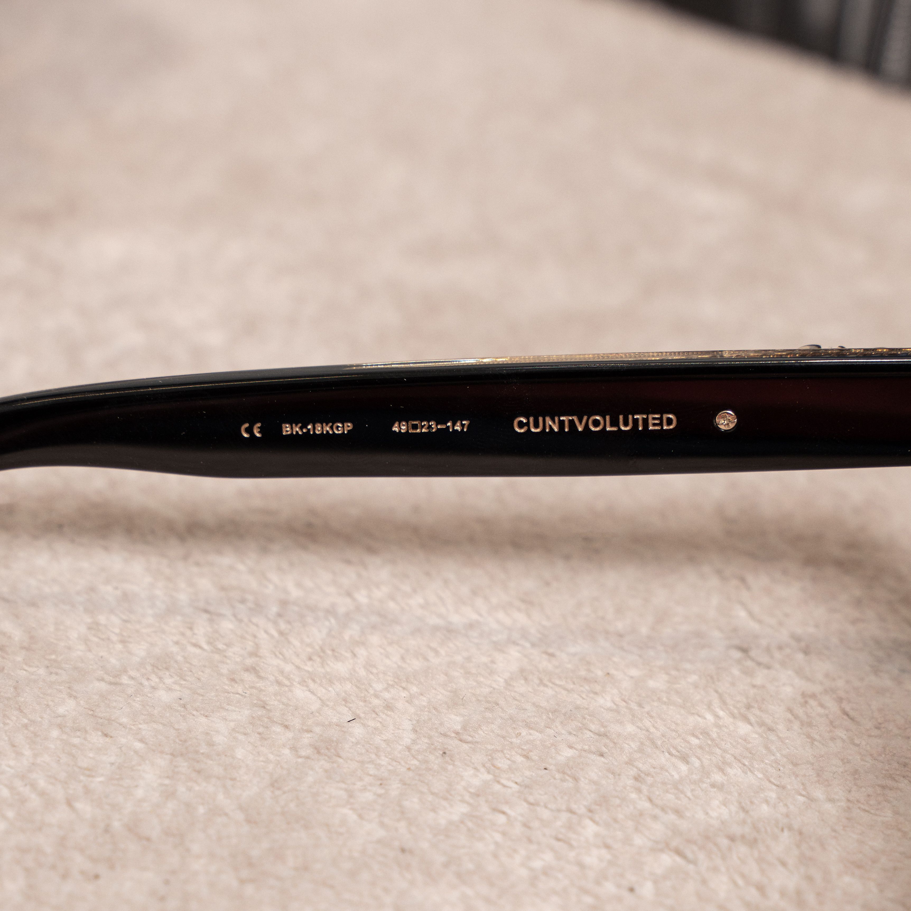 Chrome Hearts Chrome Hearts CUNTVOLUTED Black Glasses Size ONE SIZE - 5 Thumbnail